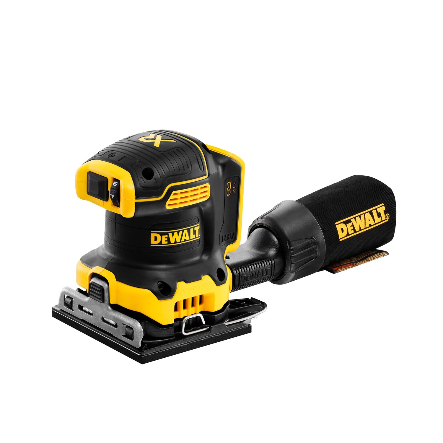 DeWALT DCW200N-XJ 18V Li-ion XR accu vlakschuurmachine body - 140 x 115mm - koolborstelloos-image