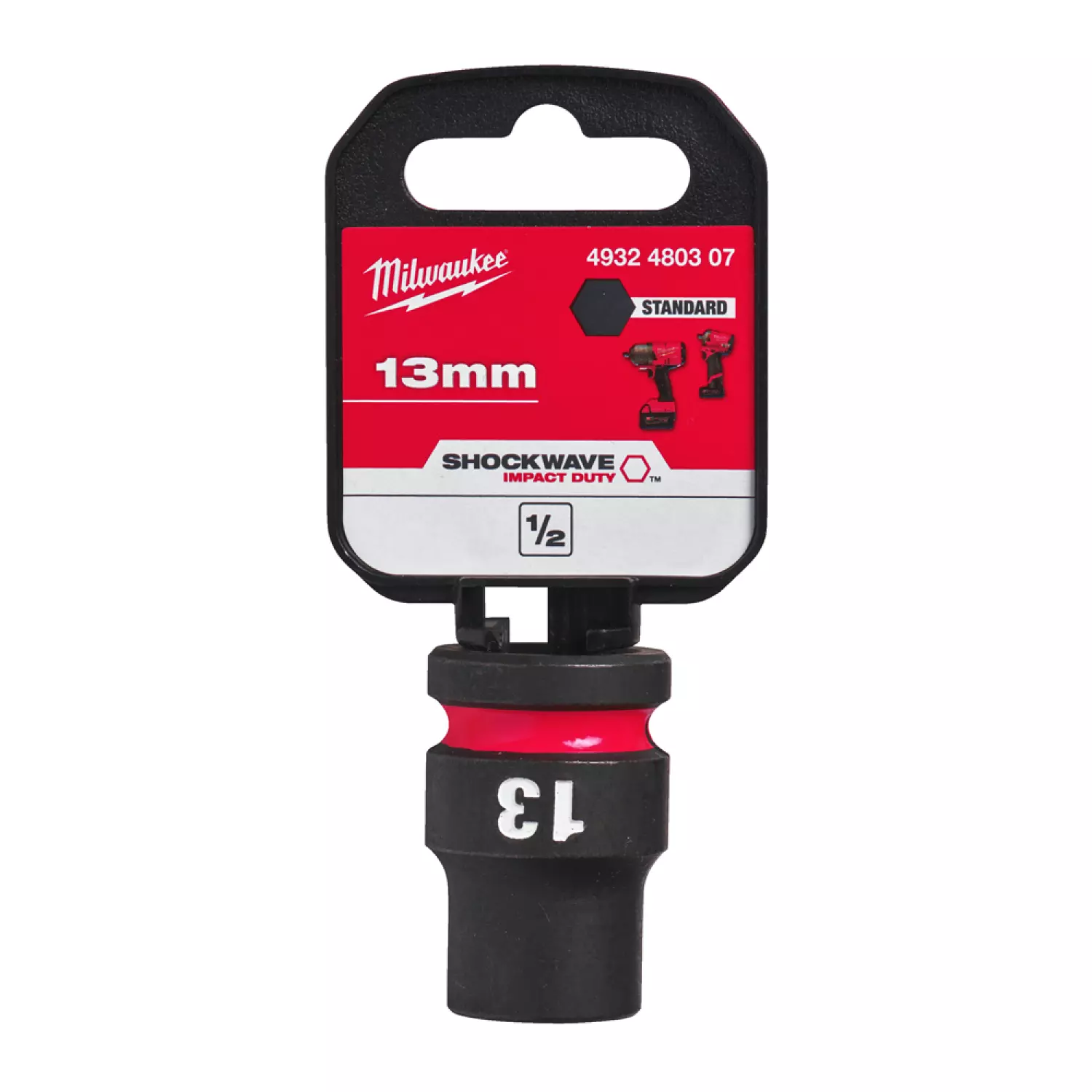 Milwaukee 4932480307 SHOCKWAVE krachtdop - 13 mm - 1/2"-image