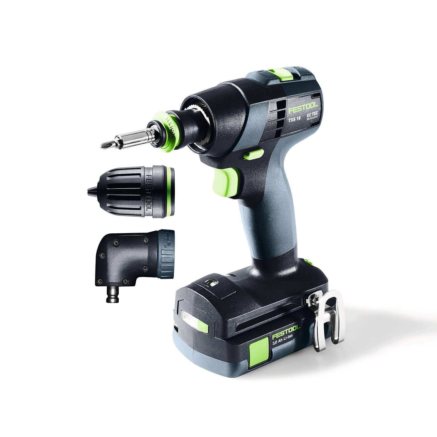 Festool TXS 18 C 3,0-Set 18V Li-Ion accu schroefboormachine incl. bitset (2x 3,0Ah) in systainer - 40Nm