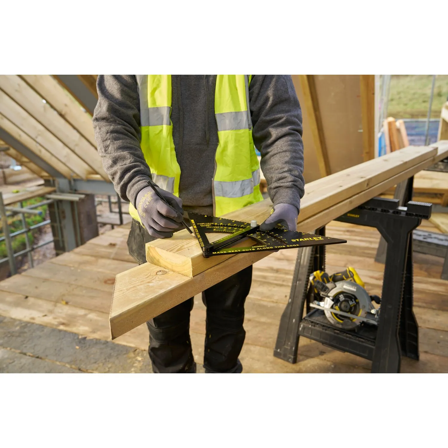 Stanley STHT46054-0 Meetdriehoek - 30cm - Verstelbaar