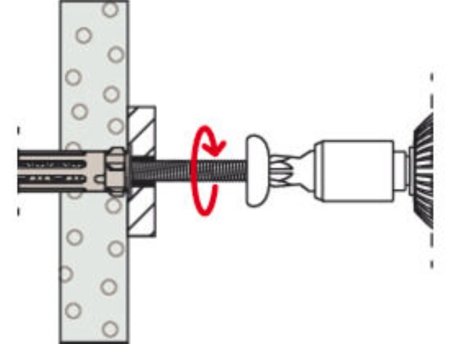 Fischer 572920 Hollewandplug DuoHM 4 X 55 S PH PZ, bolkopbout met PZ opname-image