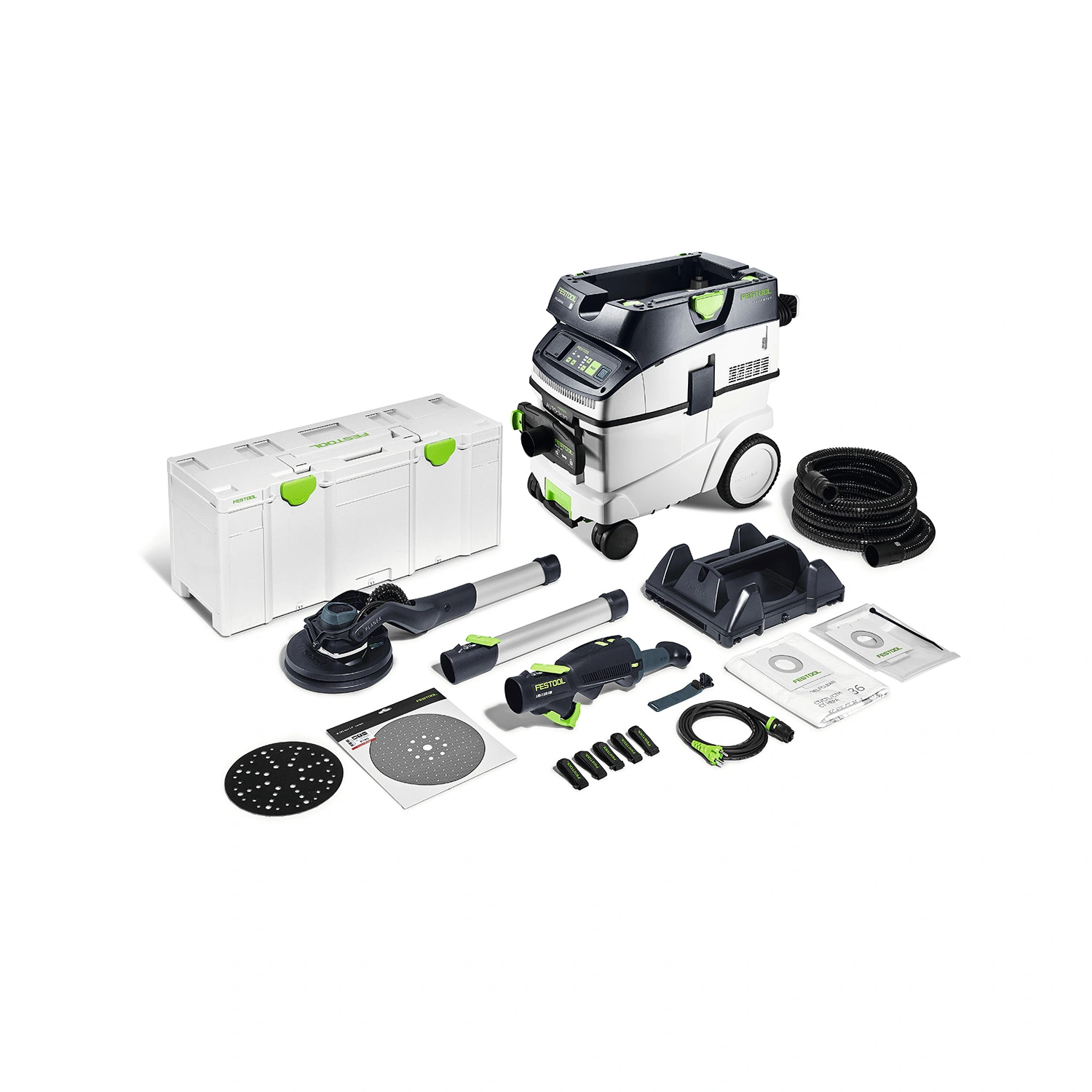 Festool LHS 2 225 EQI/CTL 36-Set Langnek-schuurmachine en stofzuigerset