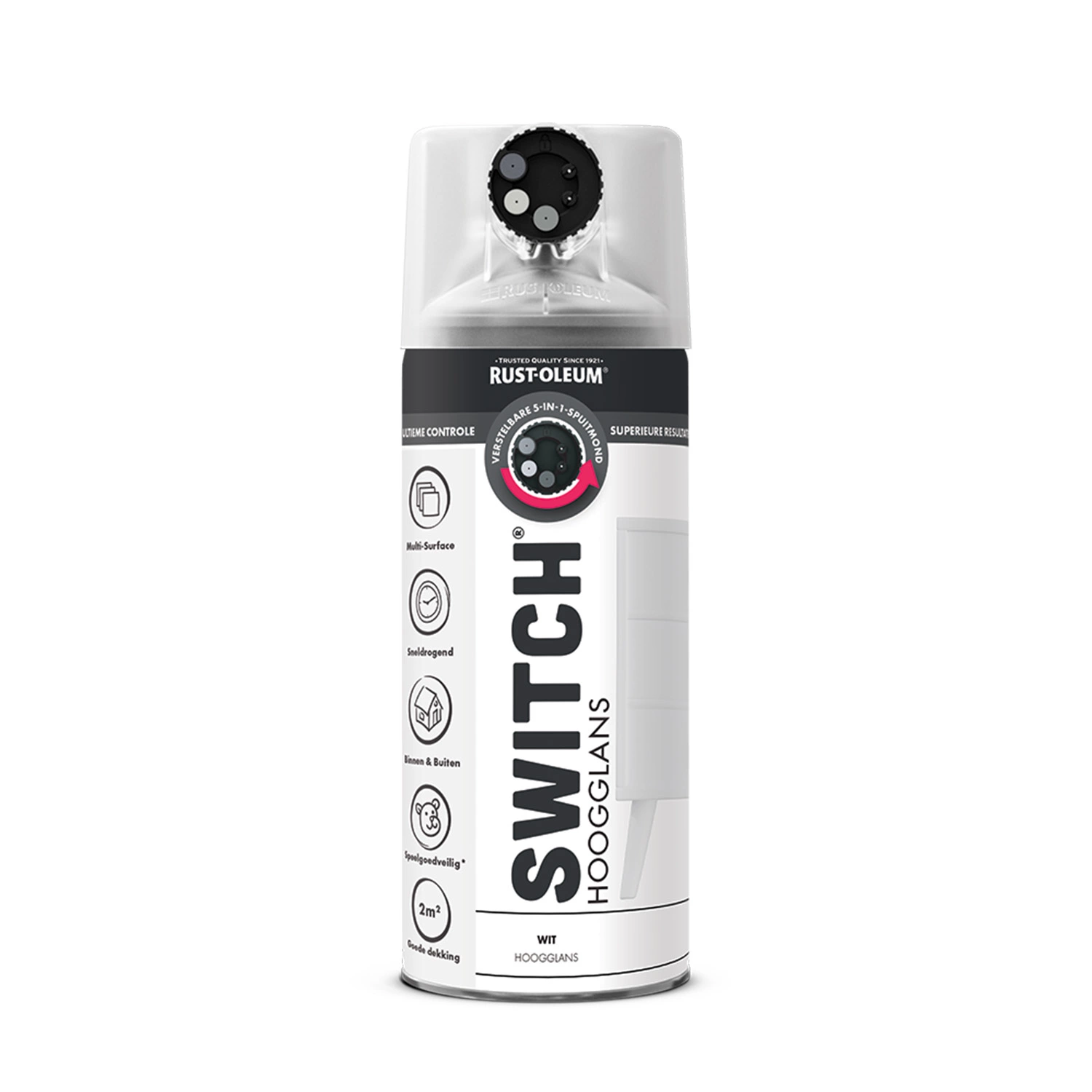 Rust-Oleum Switch Spuitlak - Hoogglans Wit - 400ml-image