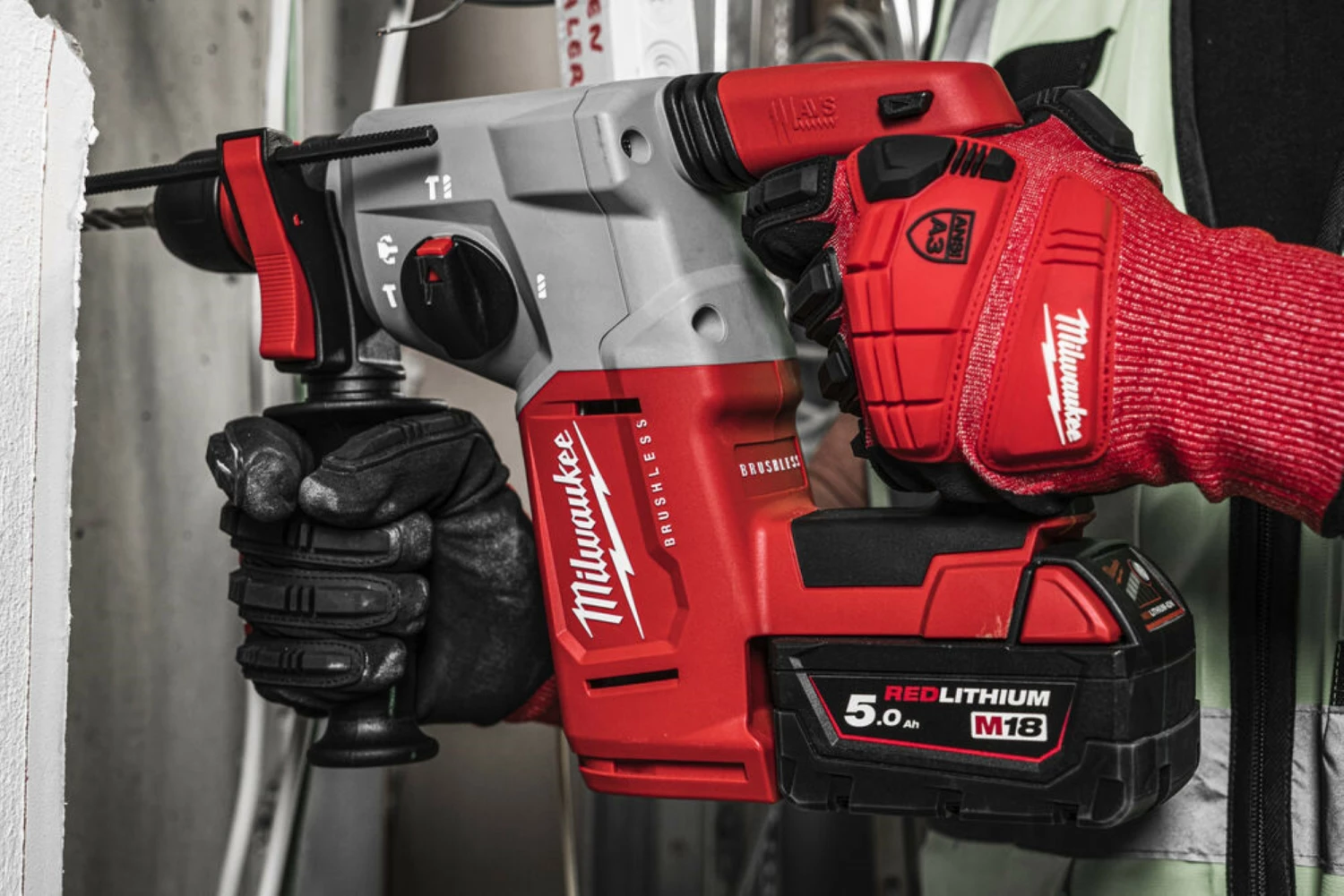 Milwaukee M18 BLHX-502X 18V Li-ion Accu SDS-plus combihamer set (2x5.0Ah) in HD Box - 2.3J - koolborstelloos-image