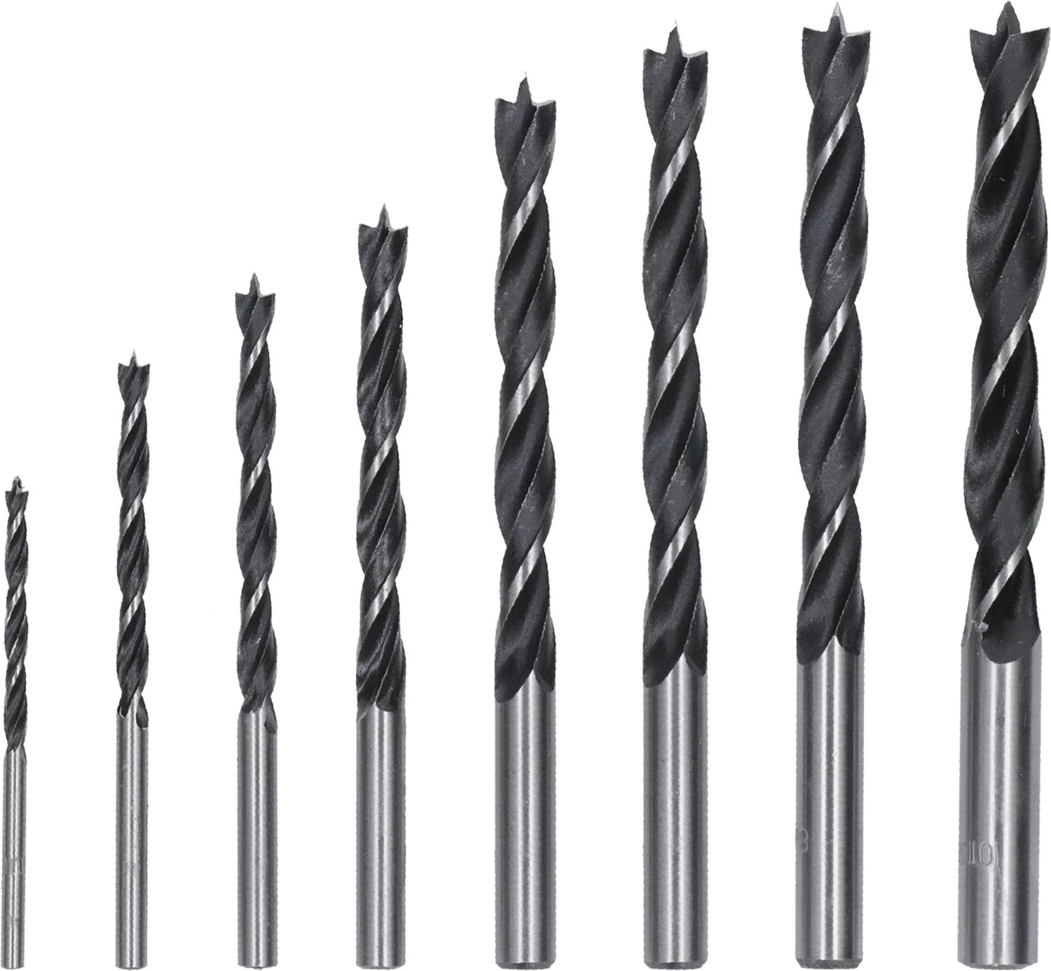 Bosch 2607010533 - Set 8 pièces mèche hélicoïdal à bois Robust Line, 3; 4; 5; 6; 7; 8; 9; 10 mm-image