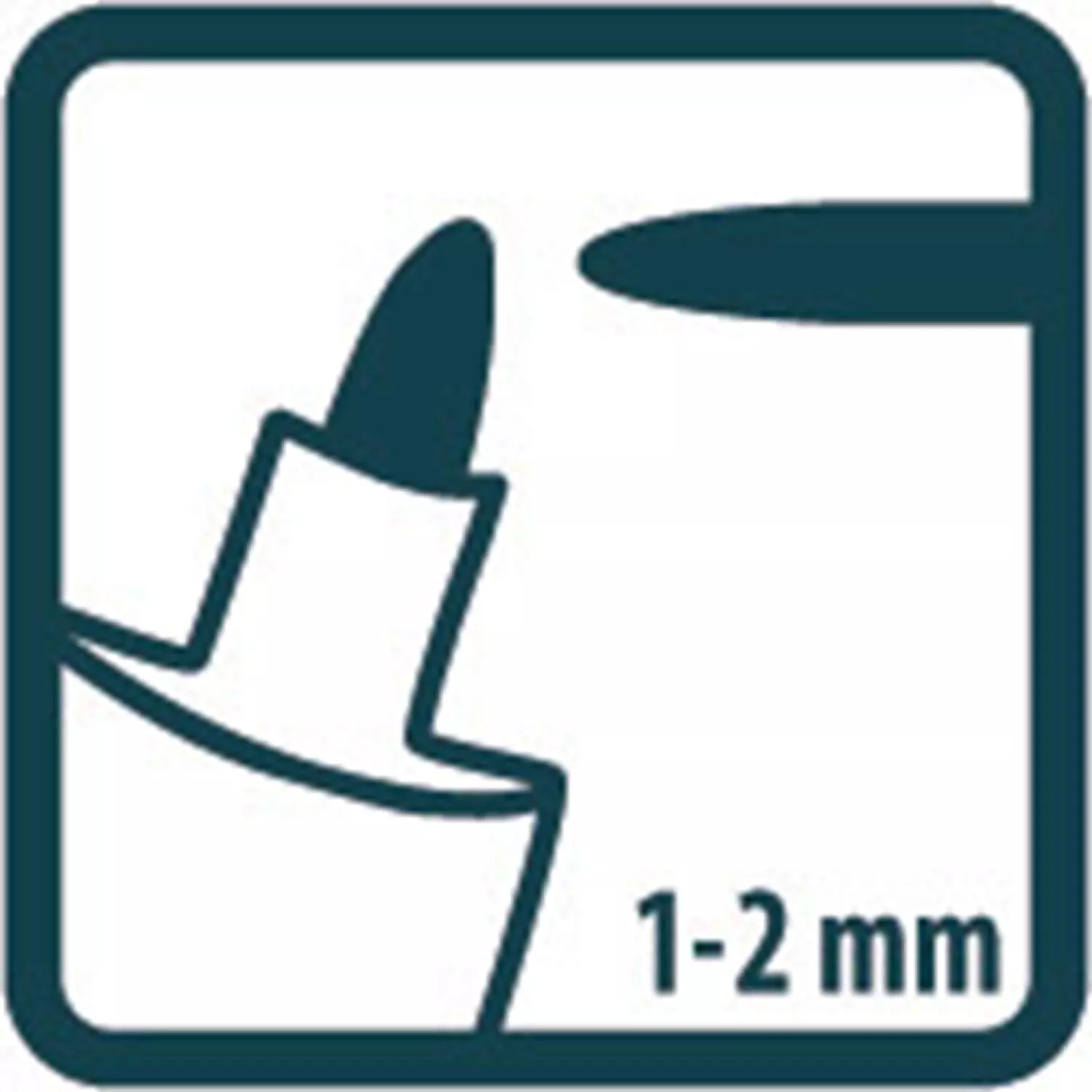 Pica PI53252 Stylo permanent classique - rond - blanc - 1-2 mm-image