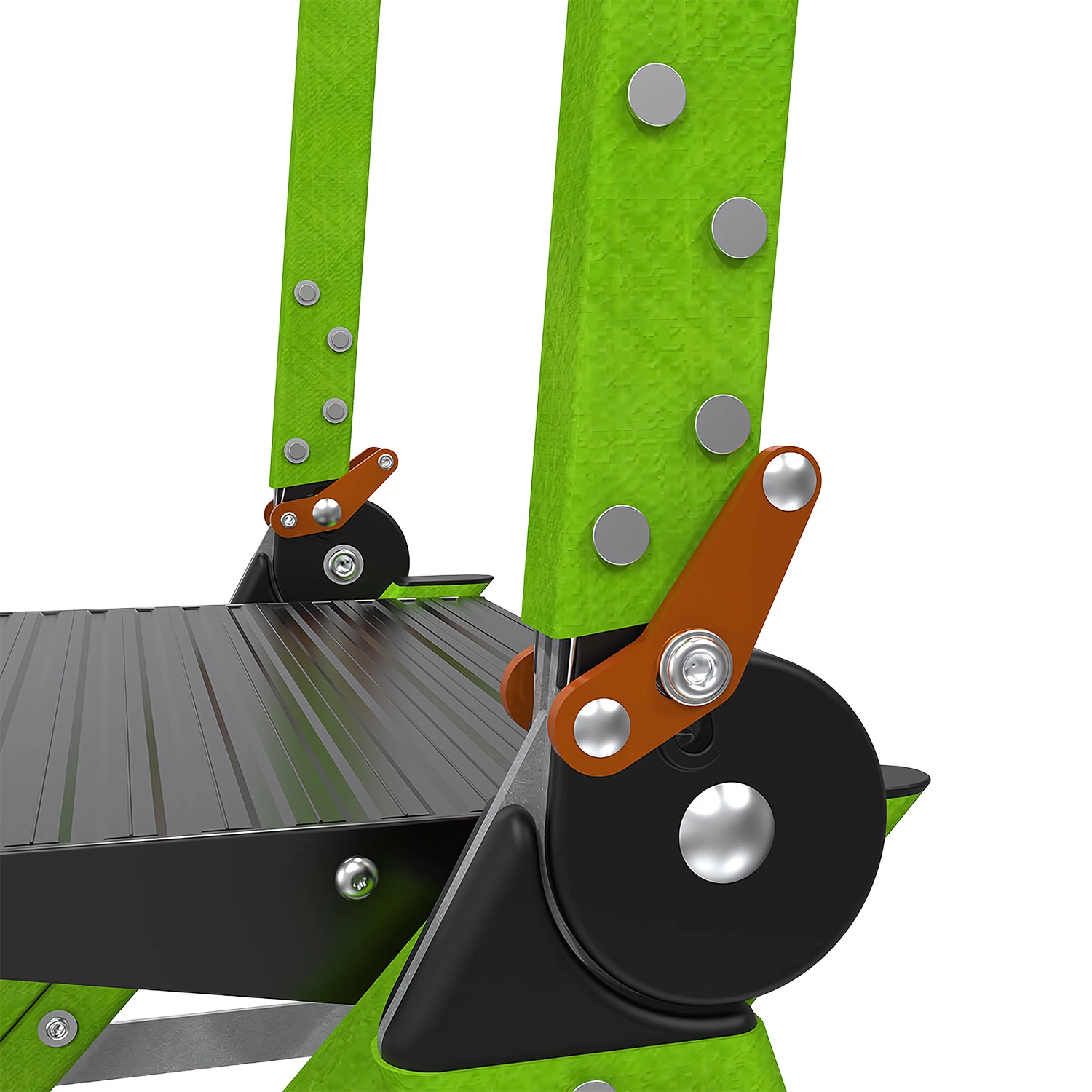 Little Jumbo 484322410 Little Giant Jumbo Step Escabeau - Simple - Fibre de verre - 1 x 4 marches - max. hauteur de travail 2,87m