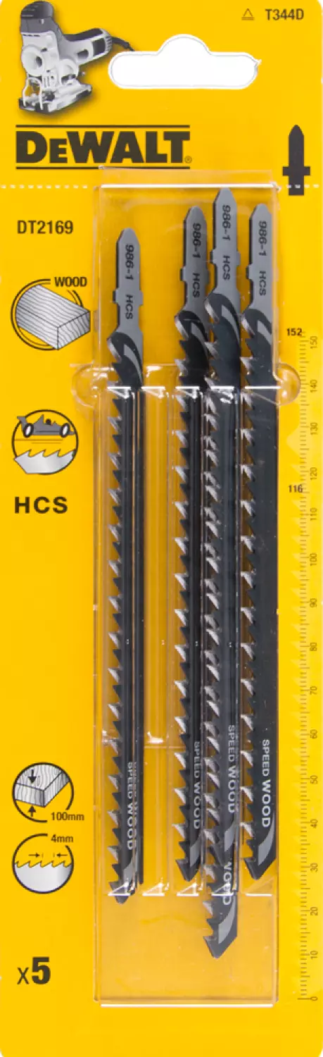 DeWALT DT2169 HCS Decoupeerzaagblad Speed - 4mm tandafstand - Hout (5st)-image