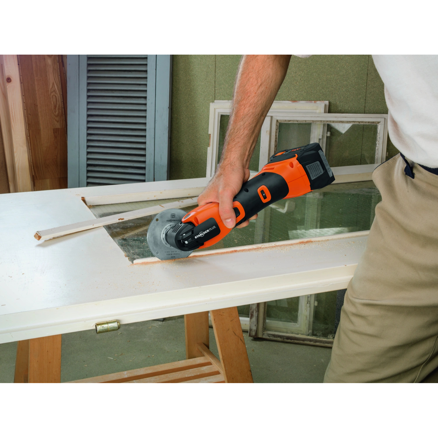 Fein AMM500 Plus Top AS MULTIMASTER 18V Li-ion Accu Multitool body in L-BOXX-image