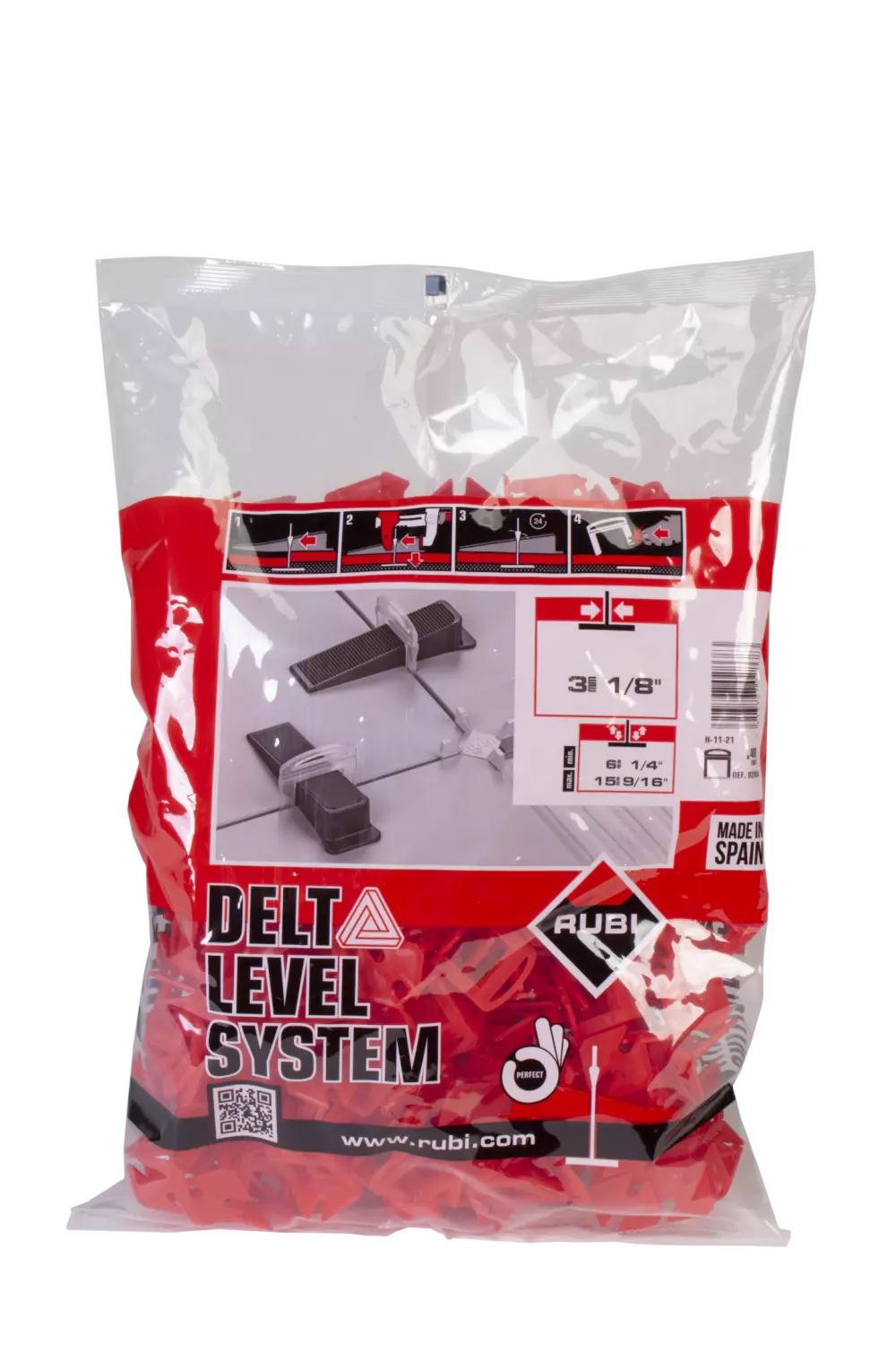 Rubi 02868 Delta Levelling Clips - 3,0mm - 6-15mm (400st)-image