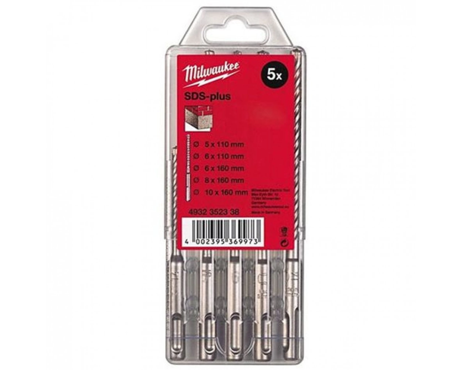 Milwaukee 4932352338 Set de forets SDS+ - (5 pièces)-image