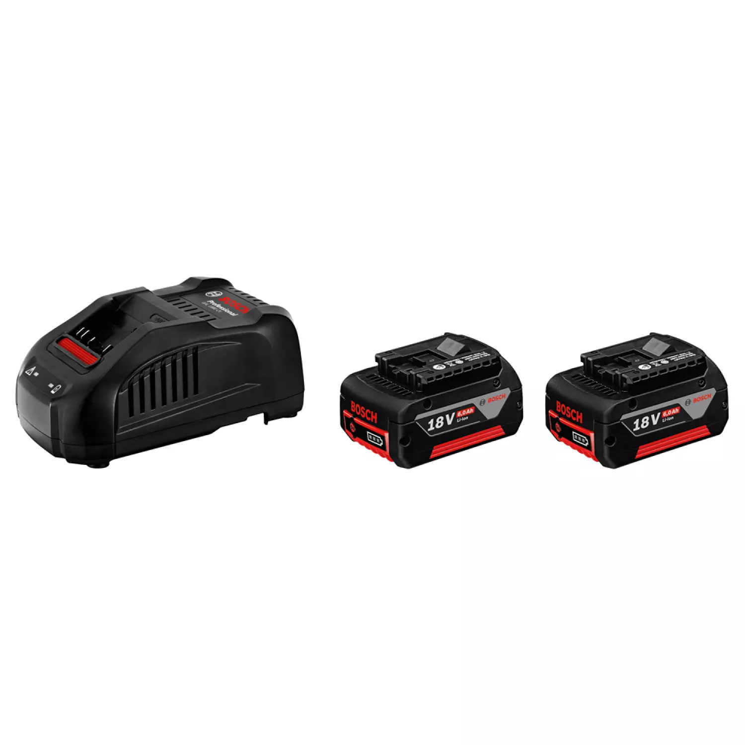 Bosch 1600A00B8J - Set de batteries Li-Ion 18V (2x 5,0Ah) + chargeur-image