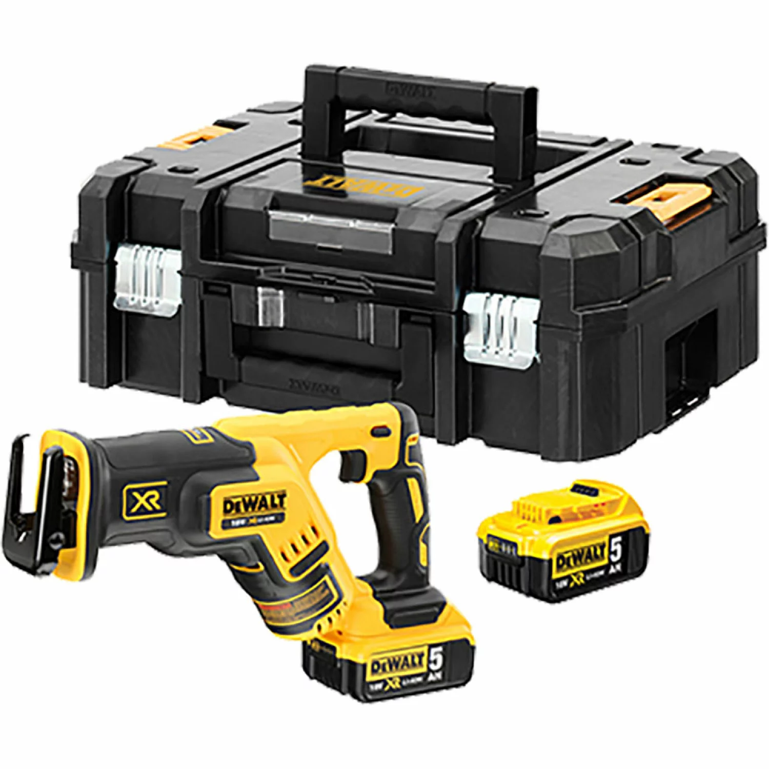 DeWALT DCS367P2 18V Li-ion XR accu reciprozaag set (2x 5.0Ah) in TSTAK - koolborstelloos-image