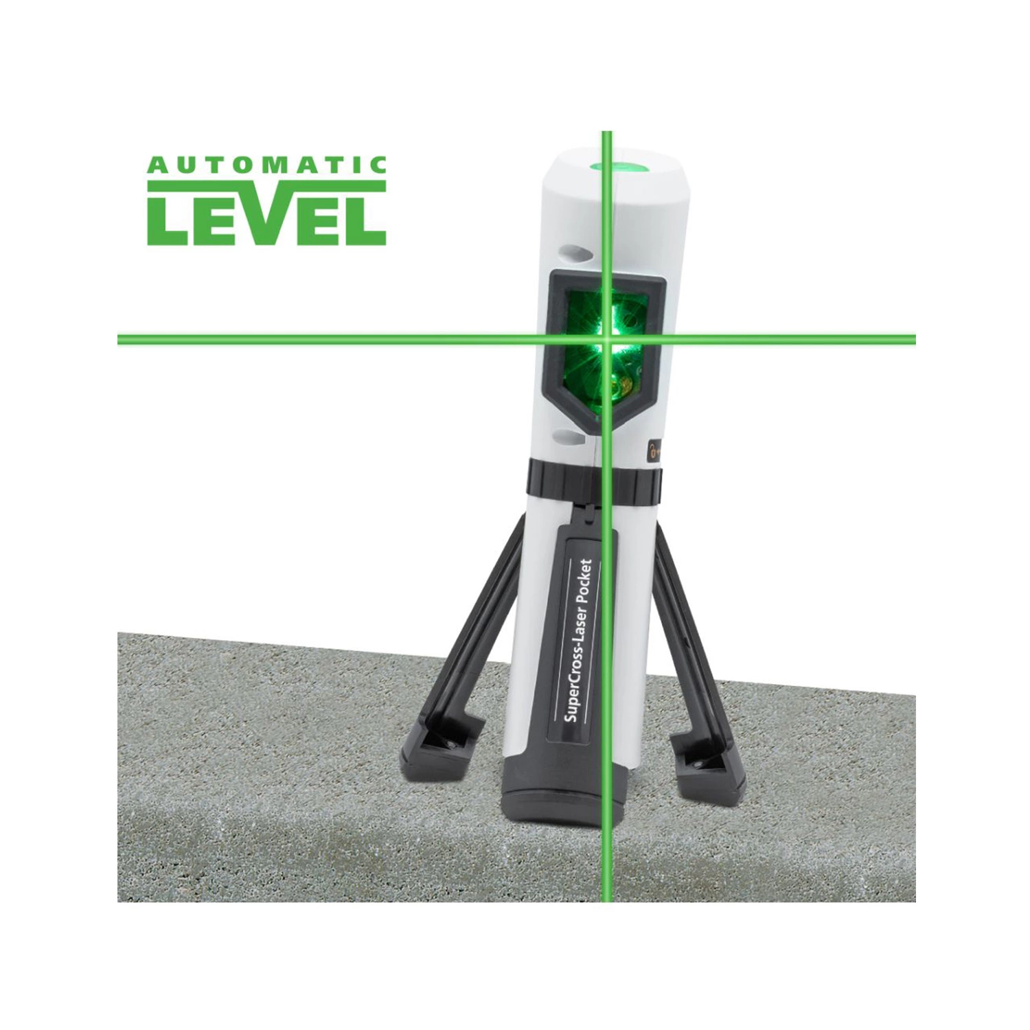 Laserliner SuperCross-Laser Pocket  Kruislijnlaser incl. integreerd statief in tas - 2 lijnen - groen - 40m-image