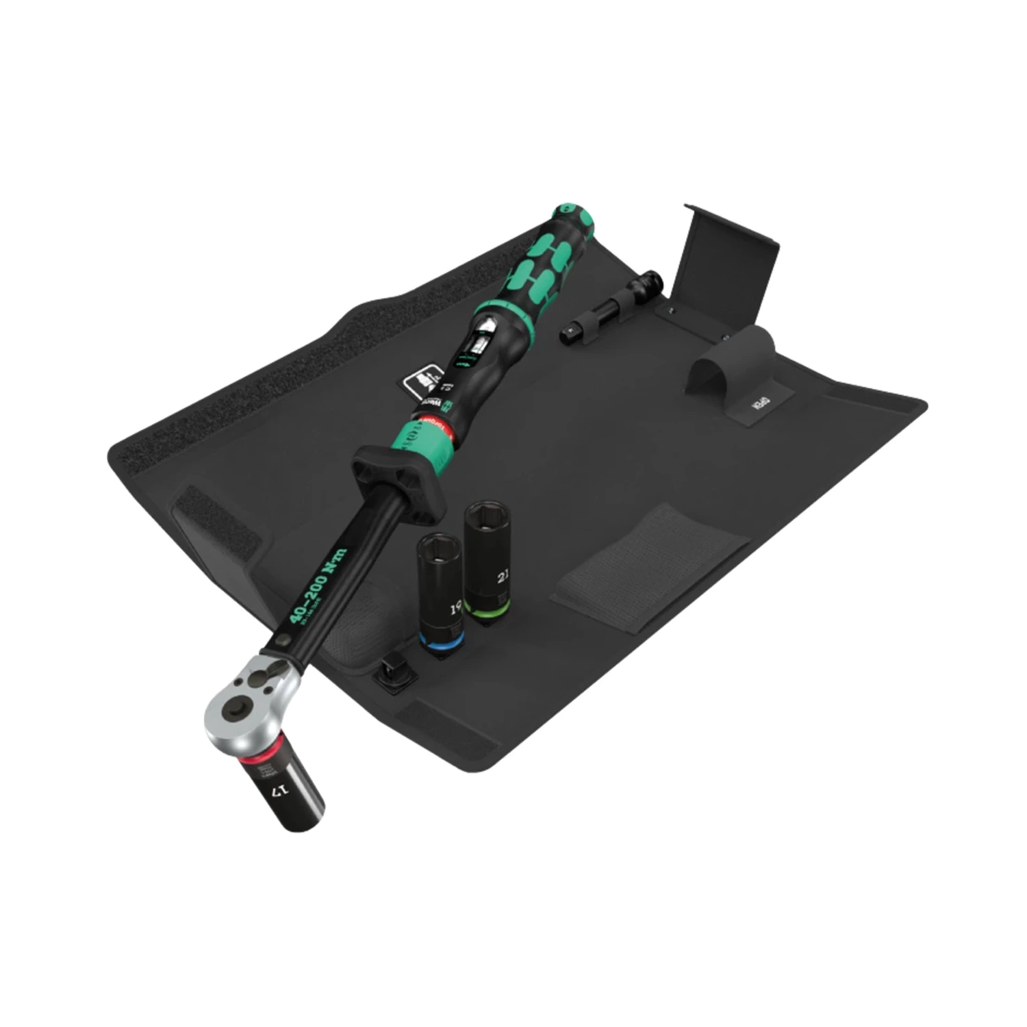 Wera 05075790001 5-delige Click-Torque Lock C 3 KFZ Draaimomentsleutel  autobandwisselset 1 in etui met omschakelratel - 40-200 Nm - 1/2"-image