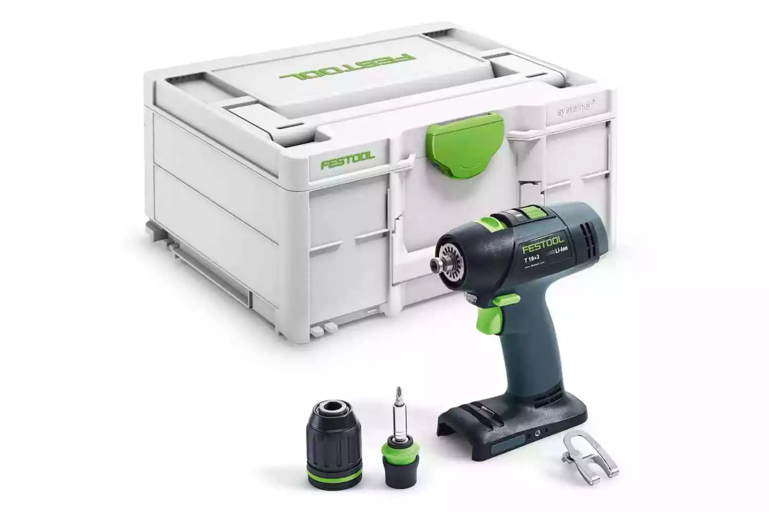 Festool T 18+3-Basic 18V Li-Ion accu schroefboormachine body in systainer - 45Nm - 35mm - koolborstelloos-image