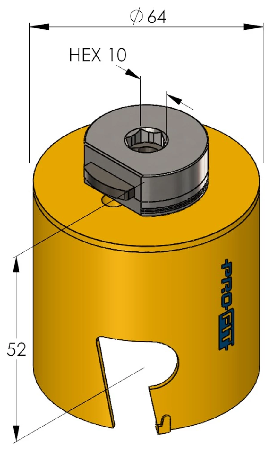 ProFit 09081064 Scie cloche Multi Purpose avec adaptateur - 64mm-image