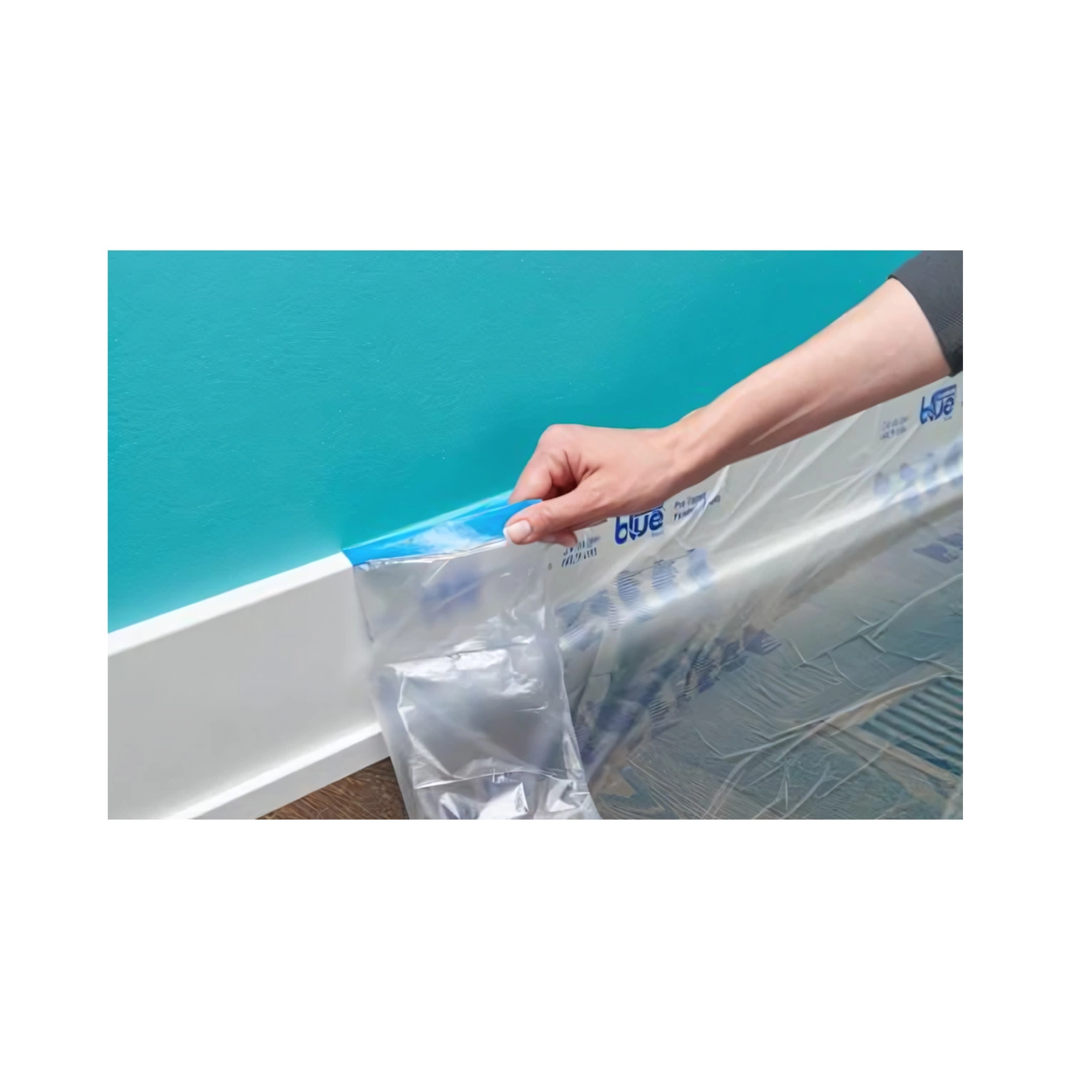 3M ScotchBlue PT2093EL-24 film de protection pré-collé pour peintres - 60,9 cm x 27,4 m-image