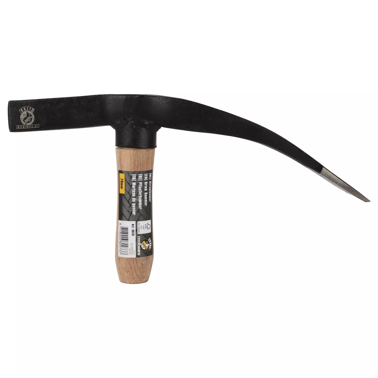 Orit SH70 Straathamer - houten handgreep - 70mm-image