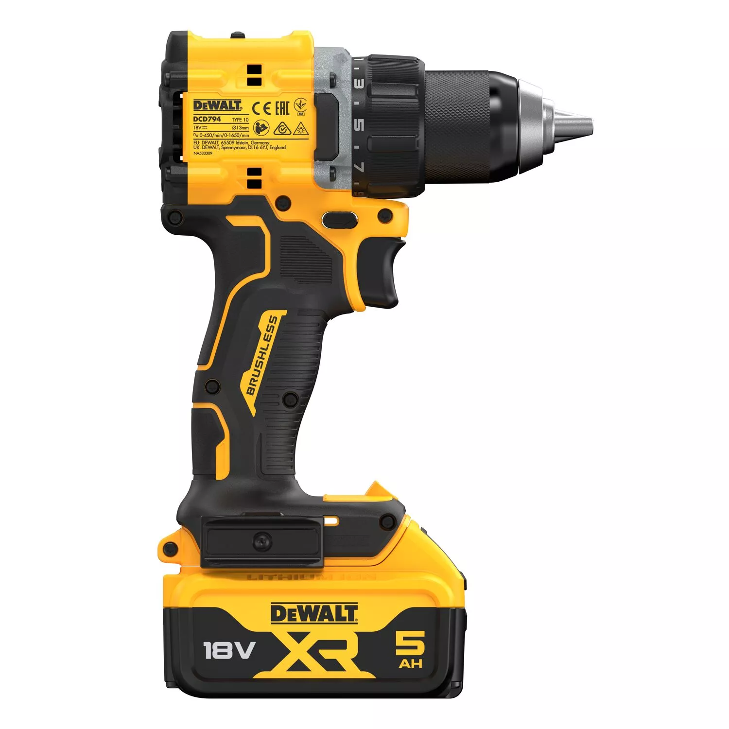 DeWALT DCD794P2T-QW 18V Li-ion accu schroef-/boormachine set (2x 5.0Ah accu) in TSTAK-image