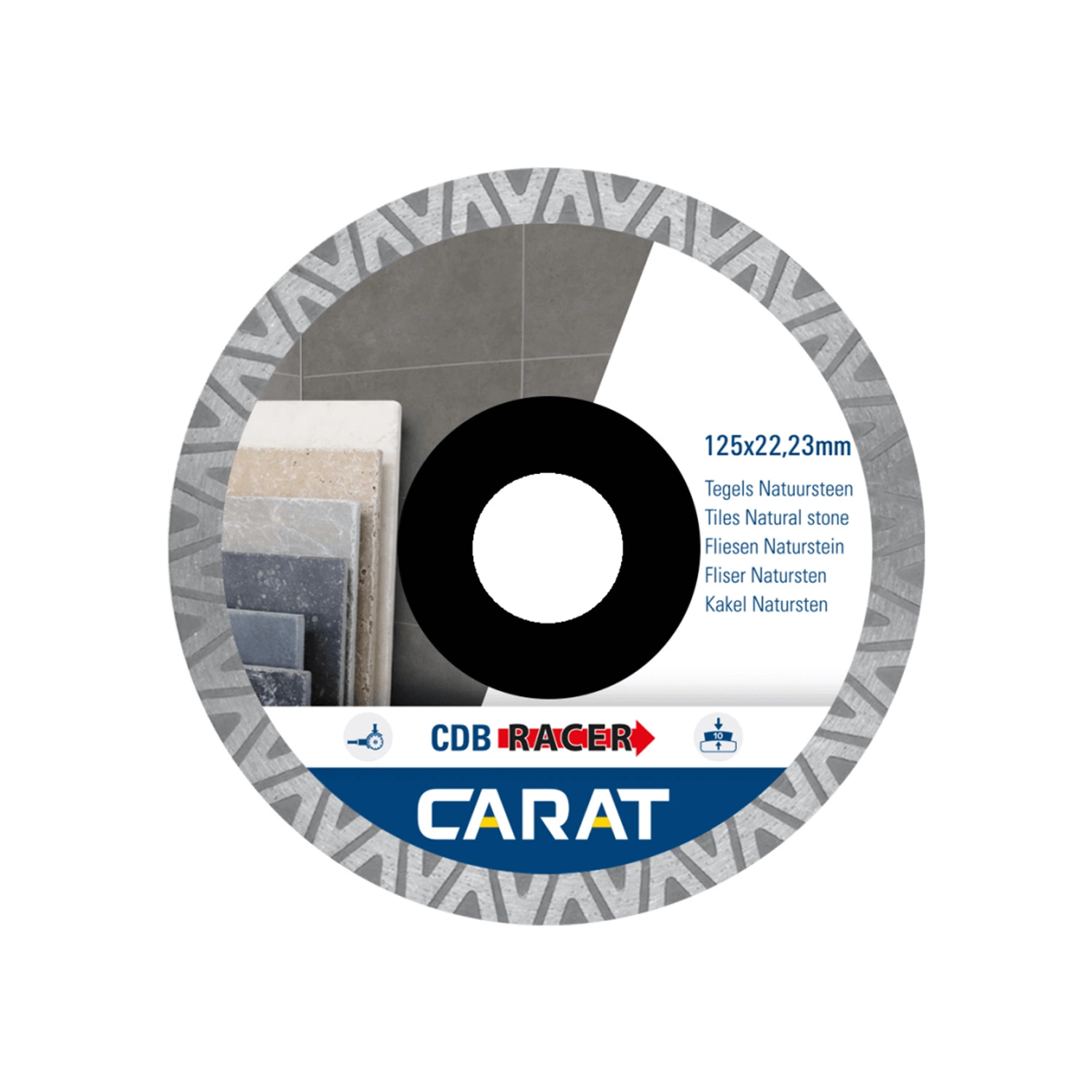 Carat CDBM125A25 3-pack diamantzaagbladen voor tegels - 125 x 22,23mm - CDBM Racer