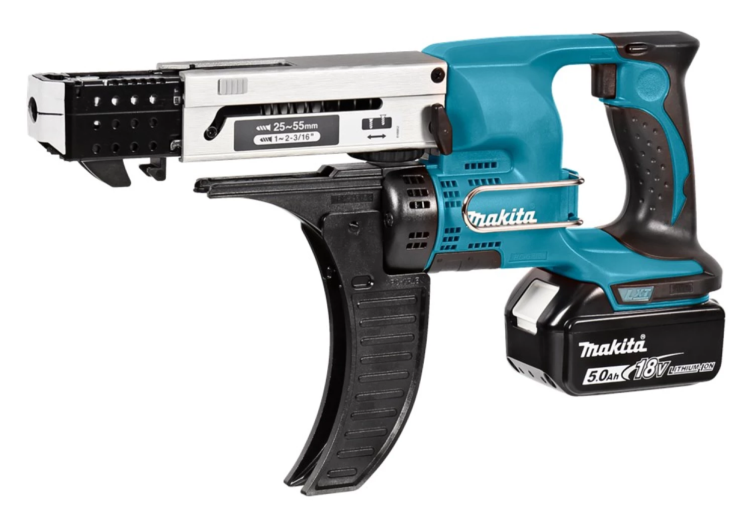 Makita DFR550RTJ Visseuse à bande sans-fil 18V Li-ion kit complet (2x batterie 5,0 Ah) dans MAKPAC - 25-55 mm-image