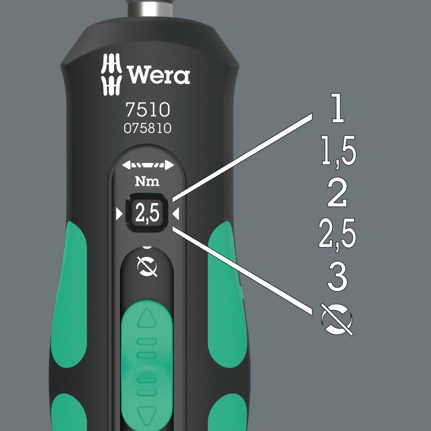 Wera 05075810001 7510 Tournevis à couple rapide Safe-Torque Kraftform - 1-3 Nm-image