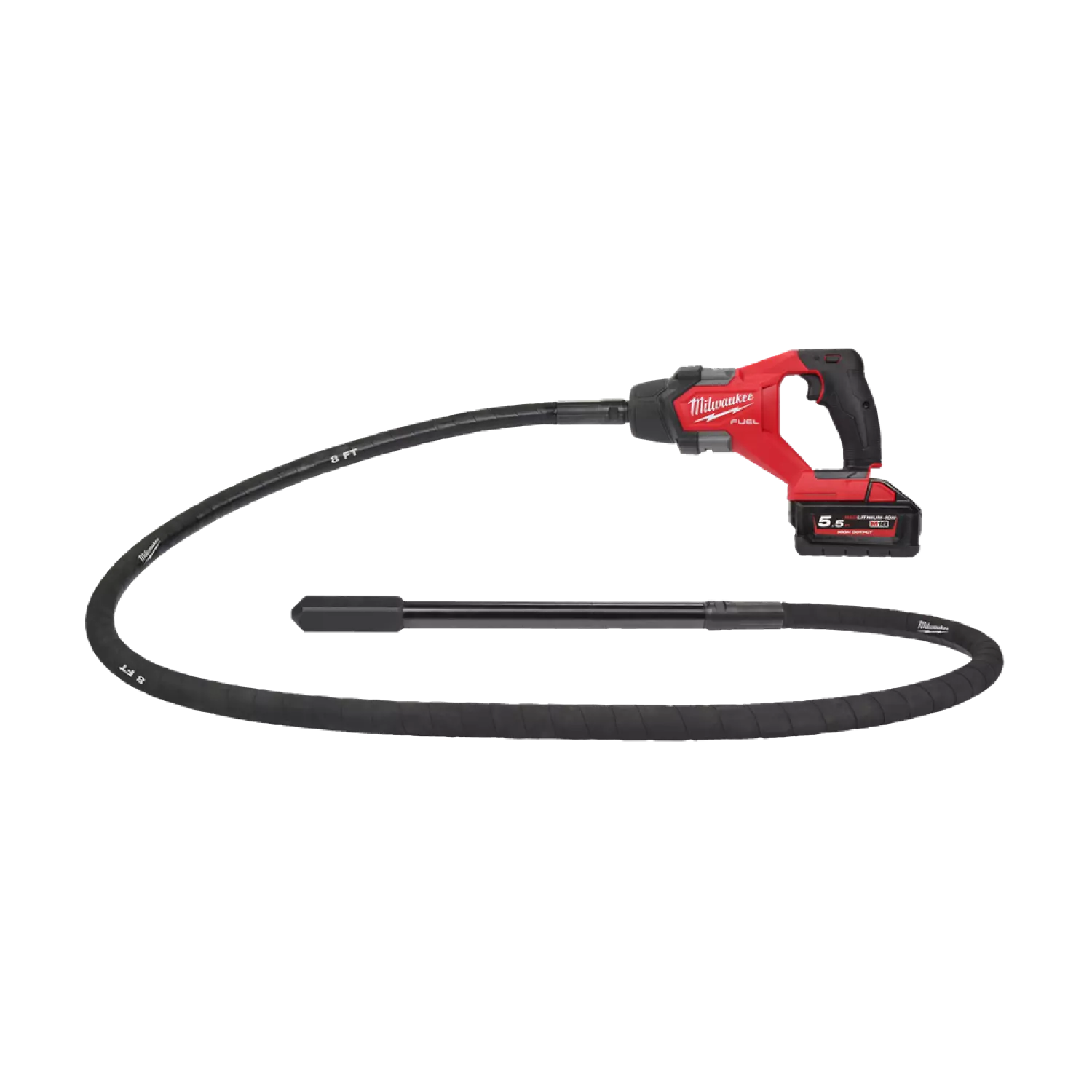 Milwaukee M18 FCVN24-551 18V Li-Ion accu betontrilnaad set (1x 5.5Ah) met 2,4m slang-image