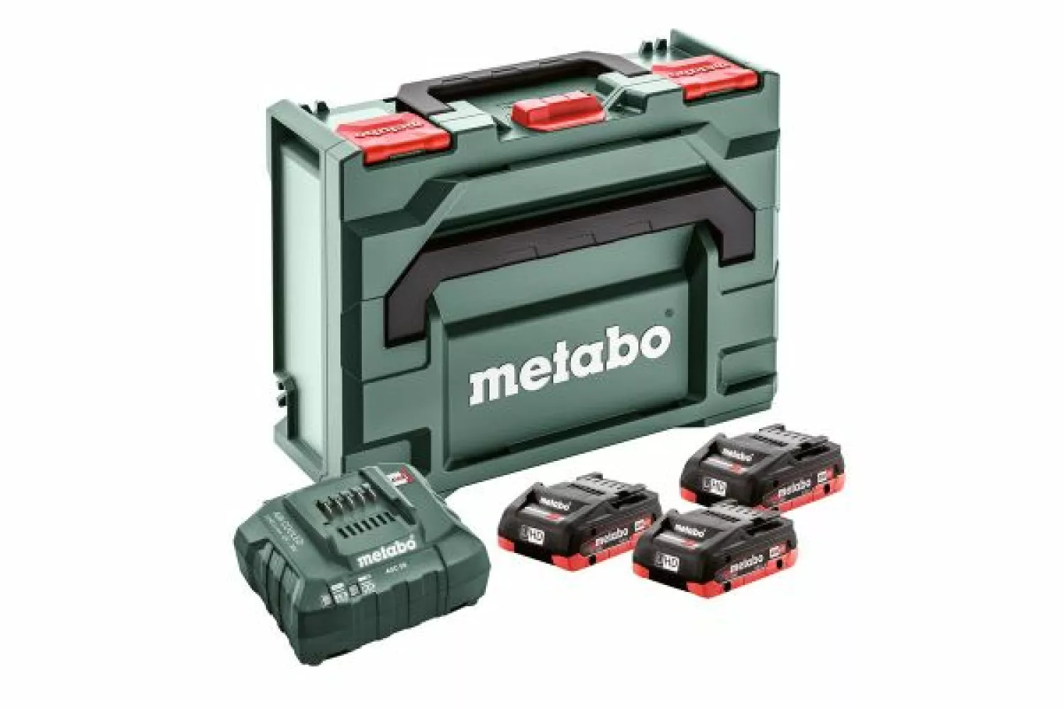 Metabo 685133000 18V LiHD accu starterset (3x LiHD 4.0Ah) + lader in metaBOX-image