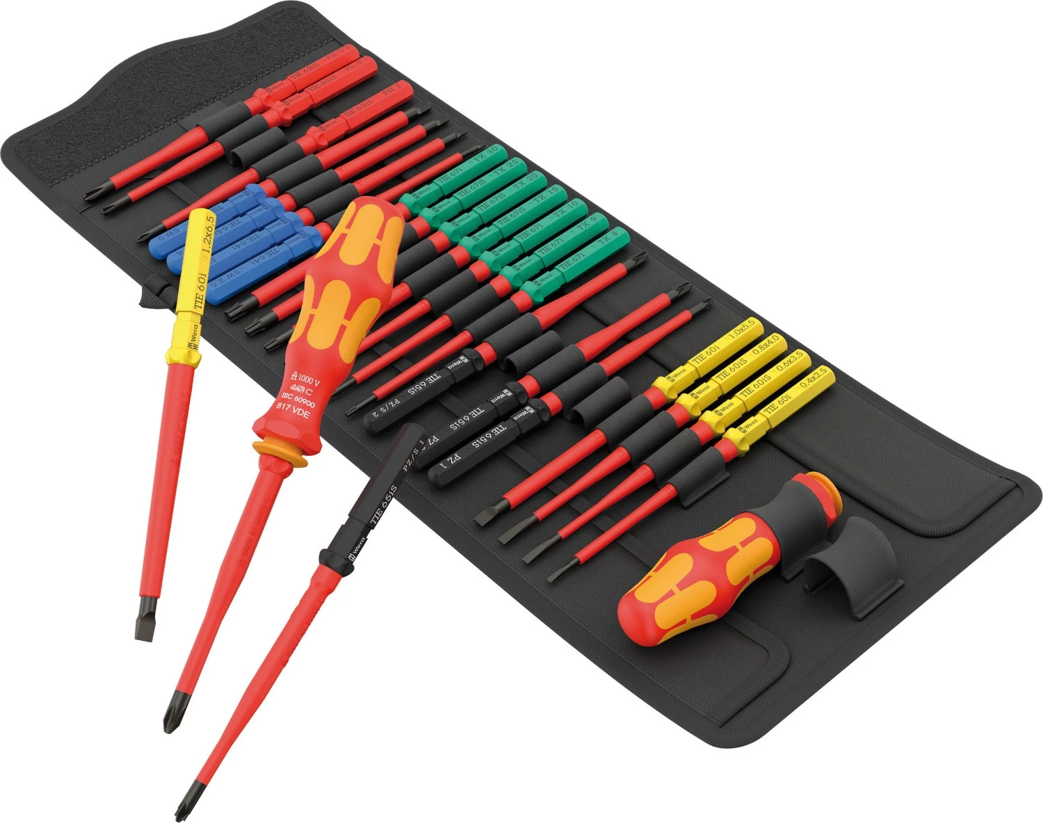Wera 05006617001 26-pièces Kraftform Kompakt VDE Big Pack 1 set de lames interchangeables en étui + 05057690001 30-pièces Bitcheck Impaktor 1 set de bits - PH/PZ/TX/HX-image