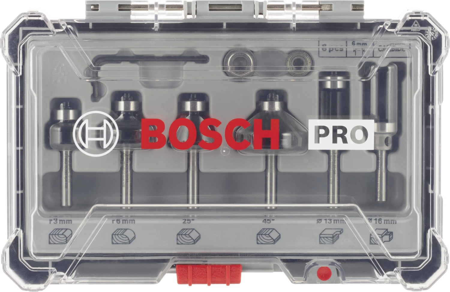 Bosch 2607017468 - Set 6 pièces fraises arrondir et profiler 6mm-image