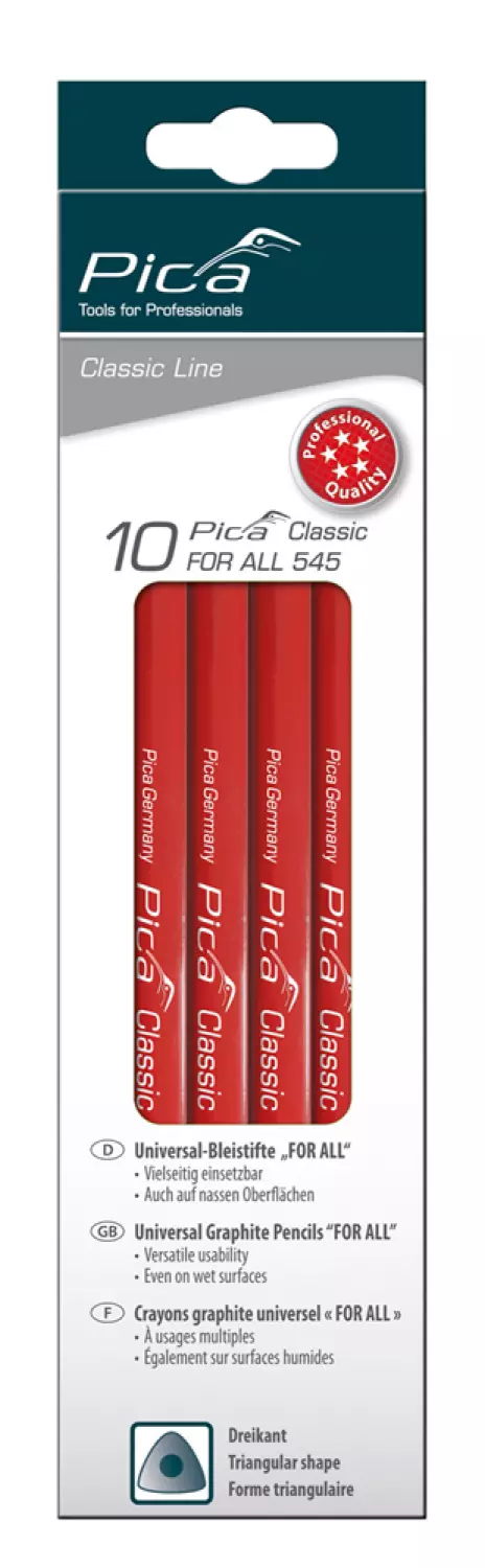 Pica 5PI54024-10 Classic - Crayon pour menuisiers (10pcs) - 240mm - graphite-image
