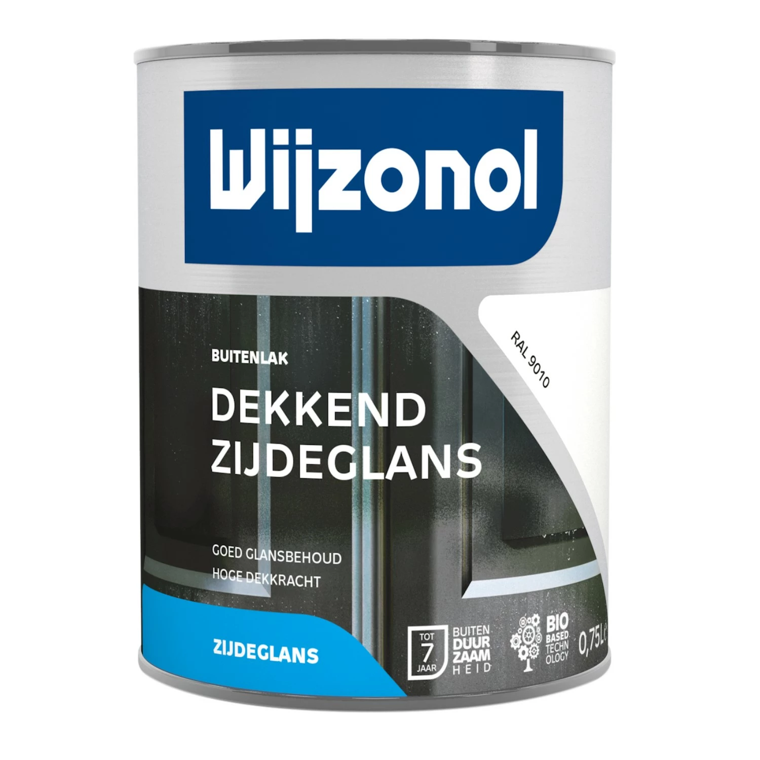 Wijzonol Dekkend Zijdeglanslak - RAL 9010 - 0,75L-image