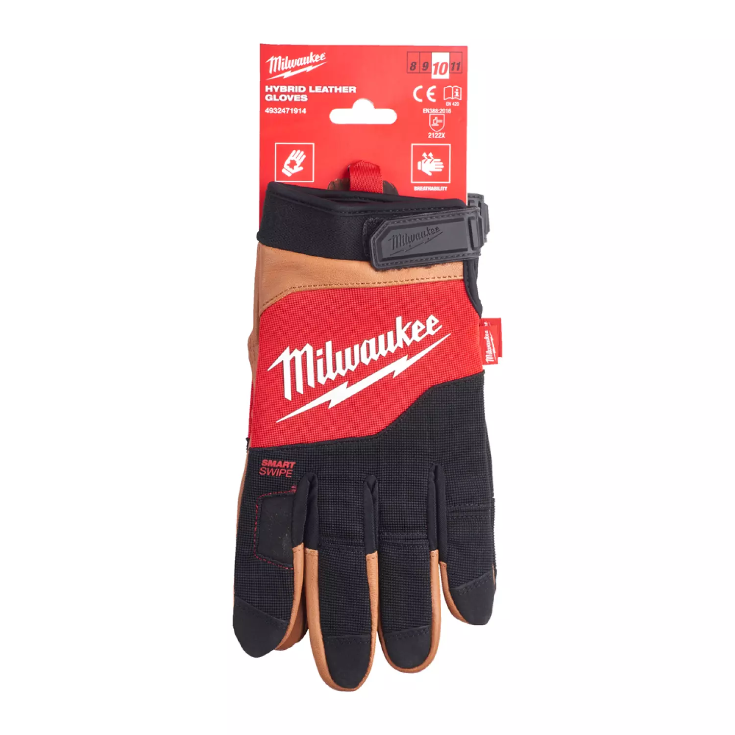 Milwaukee 4932471914 - Gants cuir hybrides - XL/10-image