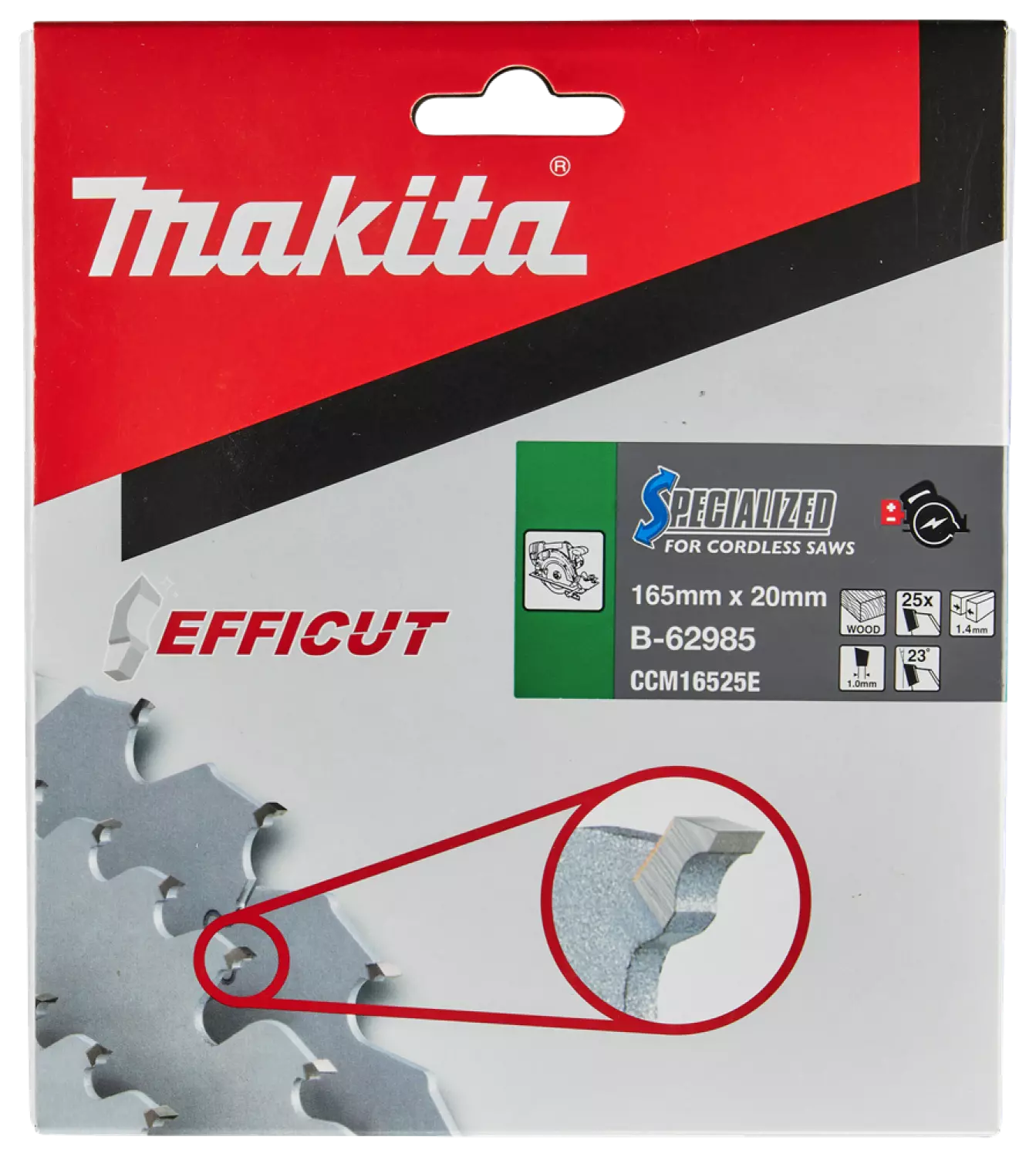 Makita B-62985 Cirkelzaagblad Hout - 165x20x1,4mm 25T-image