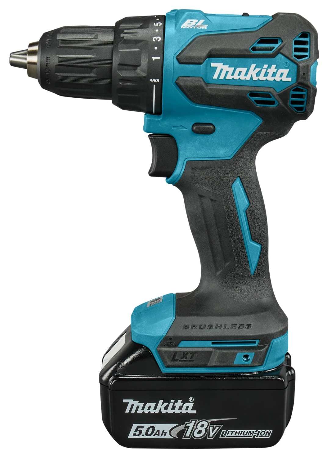 Makita DDF490RTJ 18 V Li-ion batterie perceuse/visseuse kit (2x 5,0 Ah) dans Mbox-image