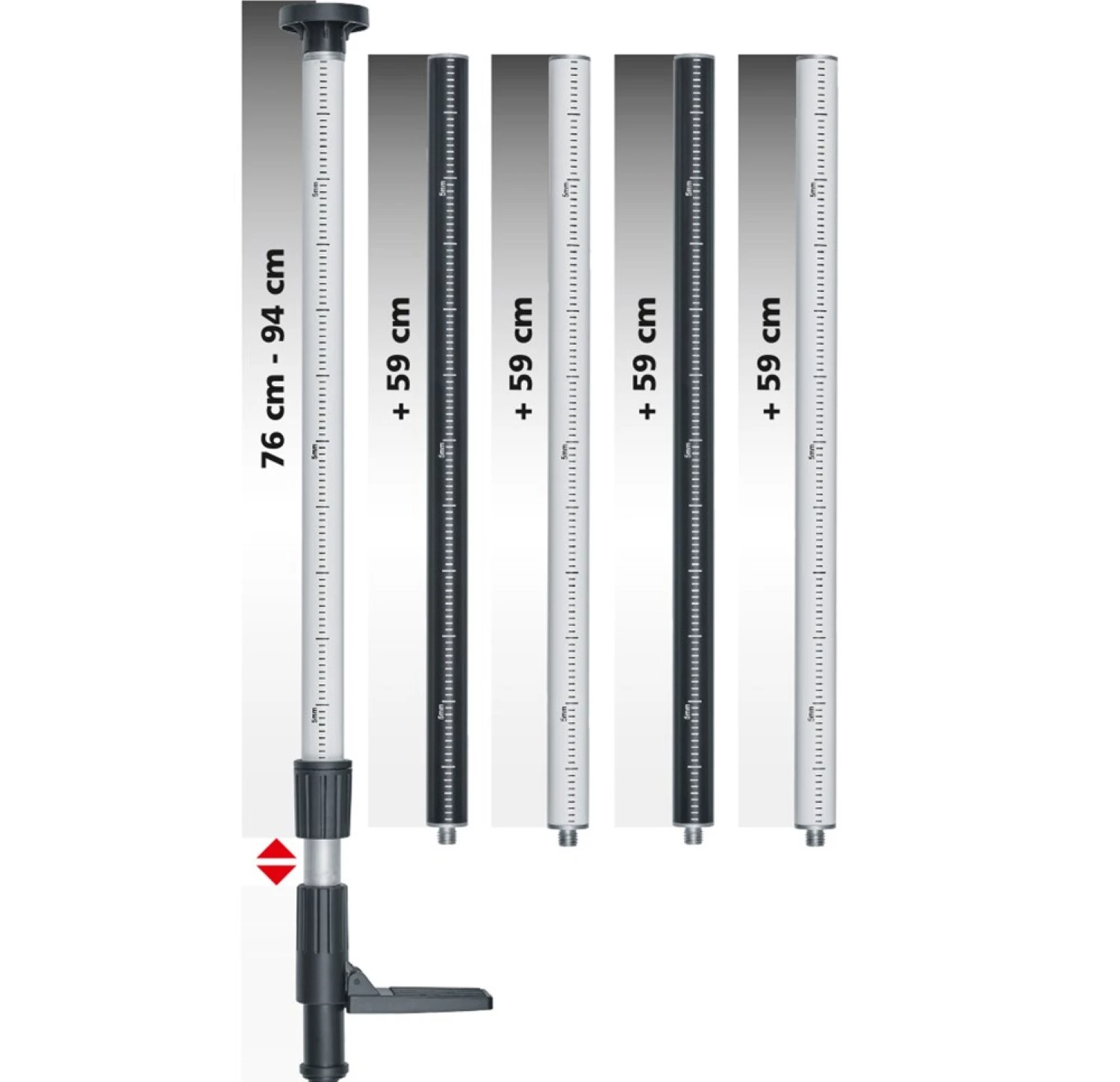 Laserliner Telepod Plus Trépied Laser - réglable - 76-330cm-image