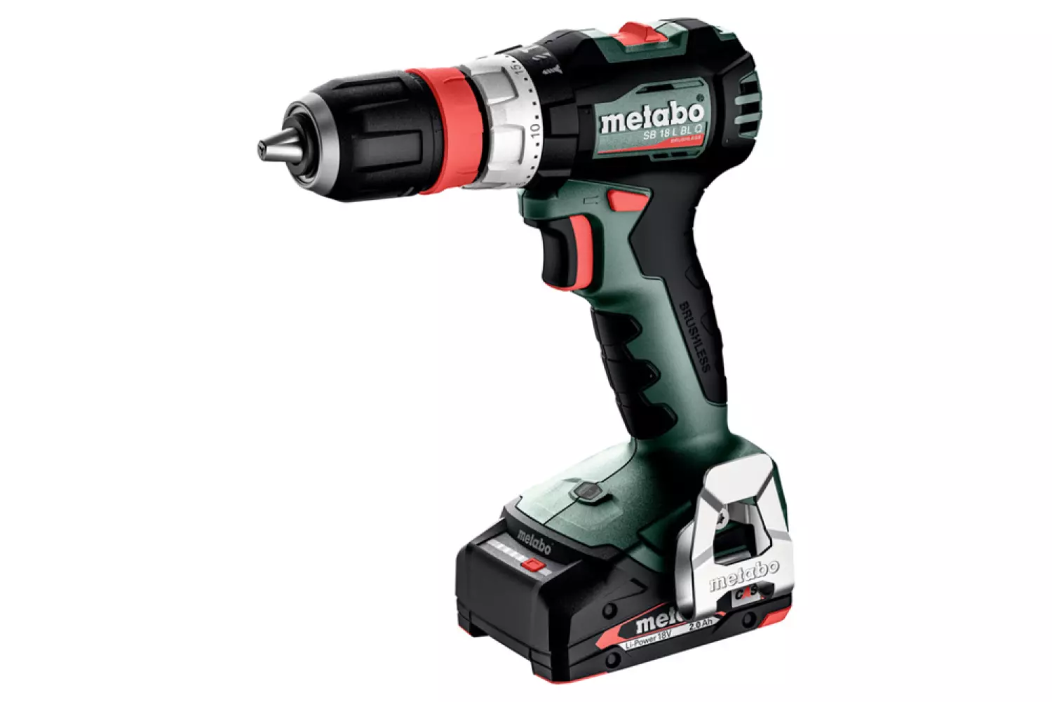 Metabo SB 18 L BL Quick 18V Li-ion perceuse à percussion/visseuse sans fil (2x batterie 2,0Ah) dans MetaBox - 65Nm-image