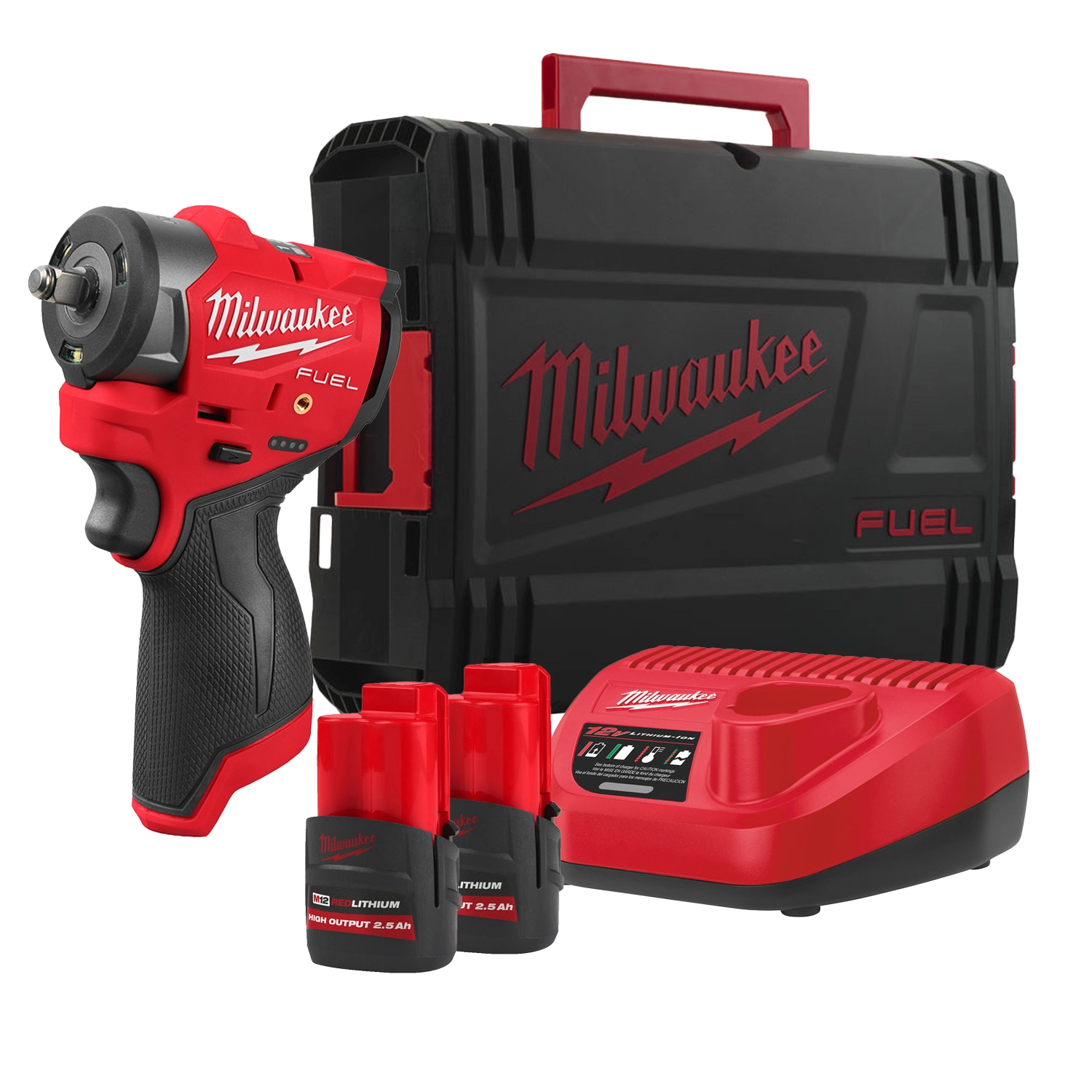 Milwaukee M12 FSCIWF38-252X 12V Li-ion ensemble clé à chocs sans fil (2x batterie 2.5Ah) en Boîte HD - 3/8''-image