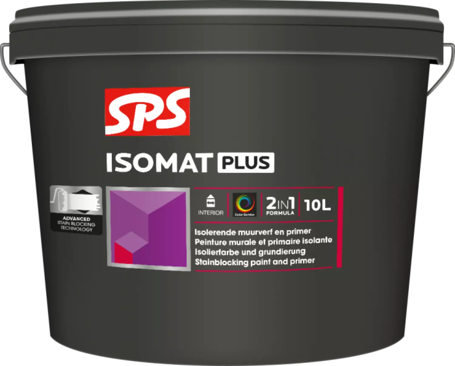 SPS Isomat Plus Muurverf en Primer - op kleur gemengd - 10L-image