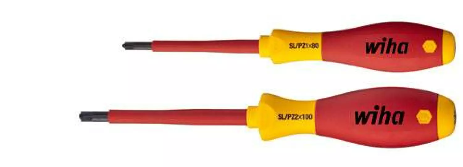 Wiha SB328S2 Jeu de tournevis 2 pièces SoftFinish électrique-image