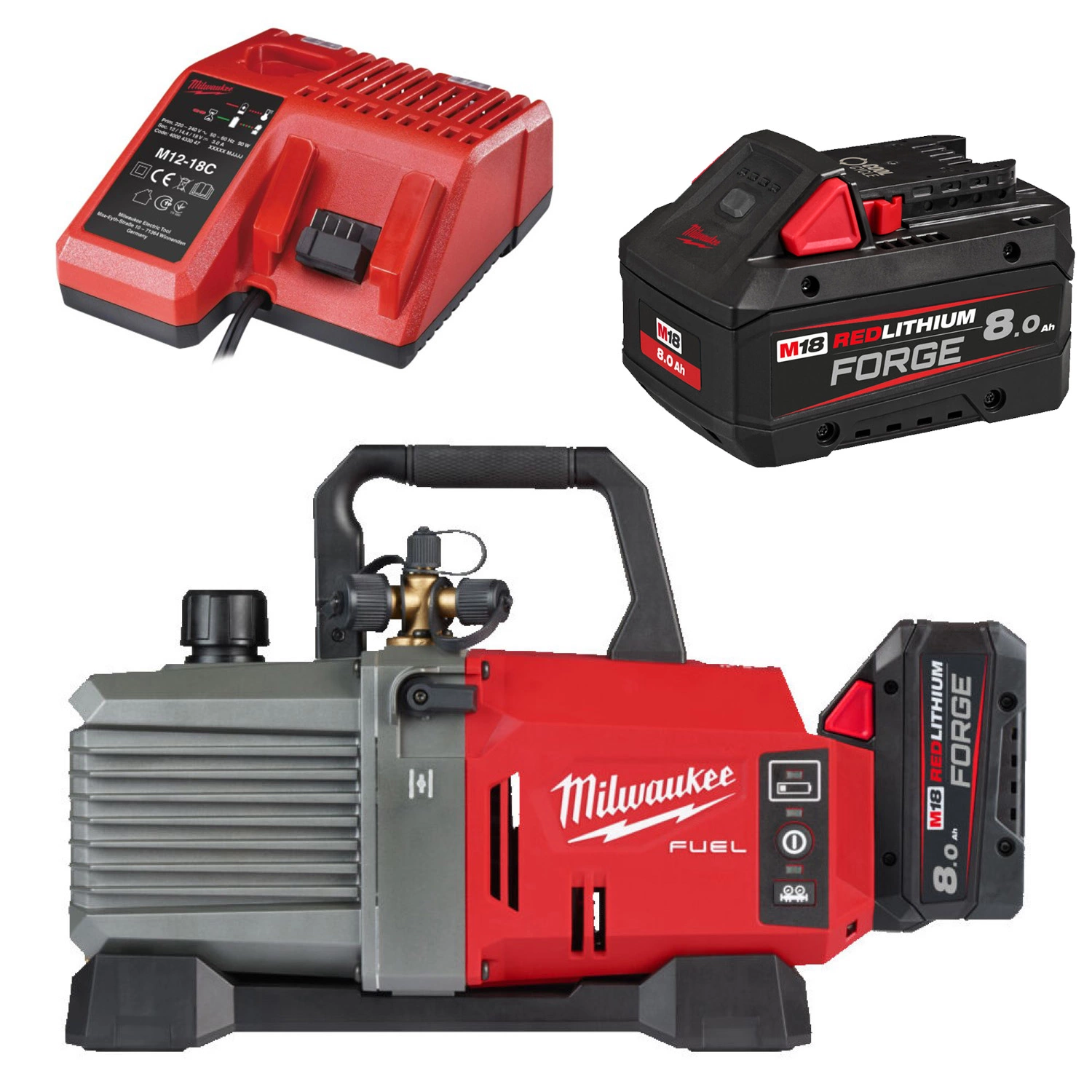 Milwaukee M18 FVP5-801 18V Li-ion accu Vacuümpomp set (1x 8.0Ah accu)-image
