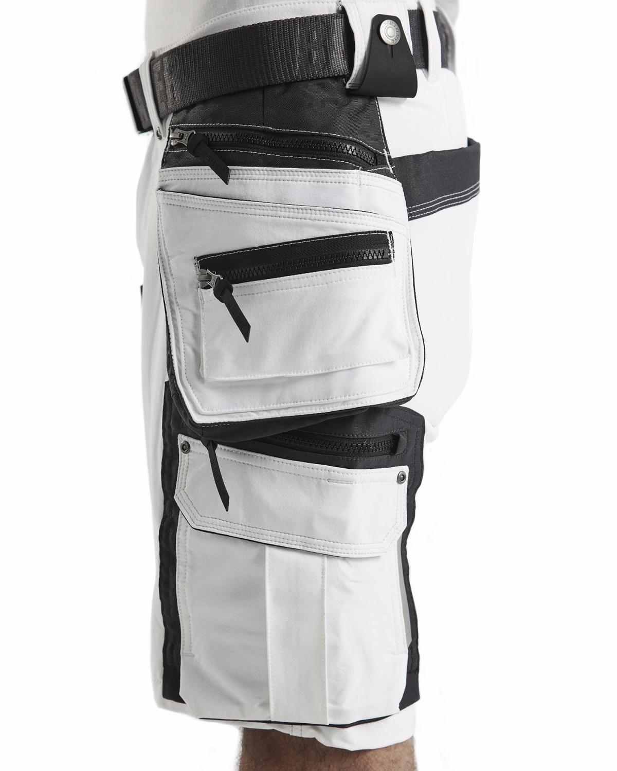 Blåkläder 1088 Werkbroek kort voor schilder/stucadoor met 4-weg stretch - wit/donkergrijs - 52 (L)-image