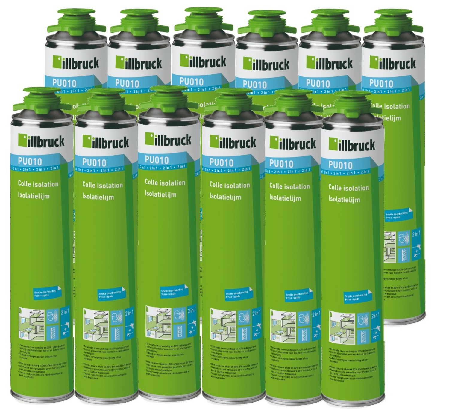 Illbruck PU010 Panel Adhesive colle d'isolation - 750ml - 12 pièces-image