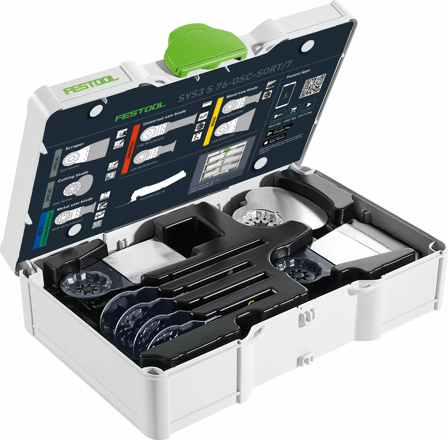 Festool 578116 Jeu de lames de scie 7 pièces SYS3 S 76-OSC-SORT/7-image