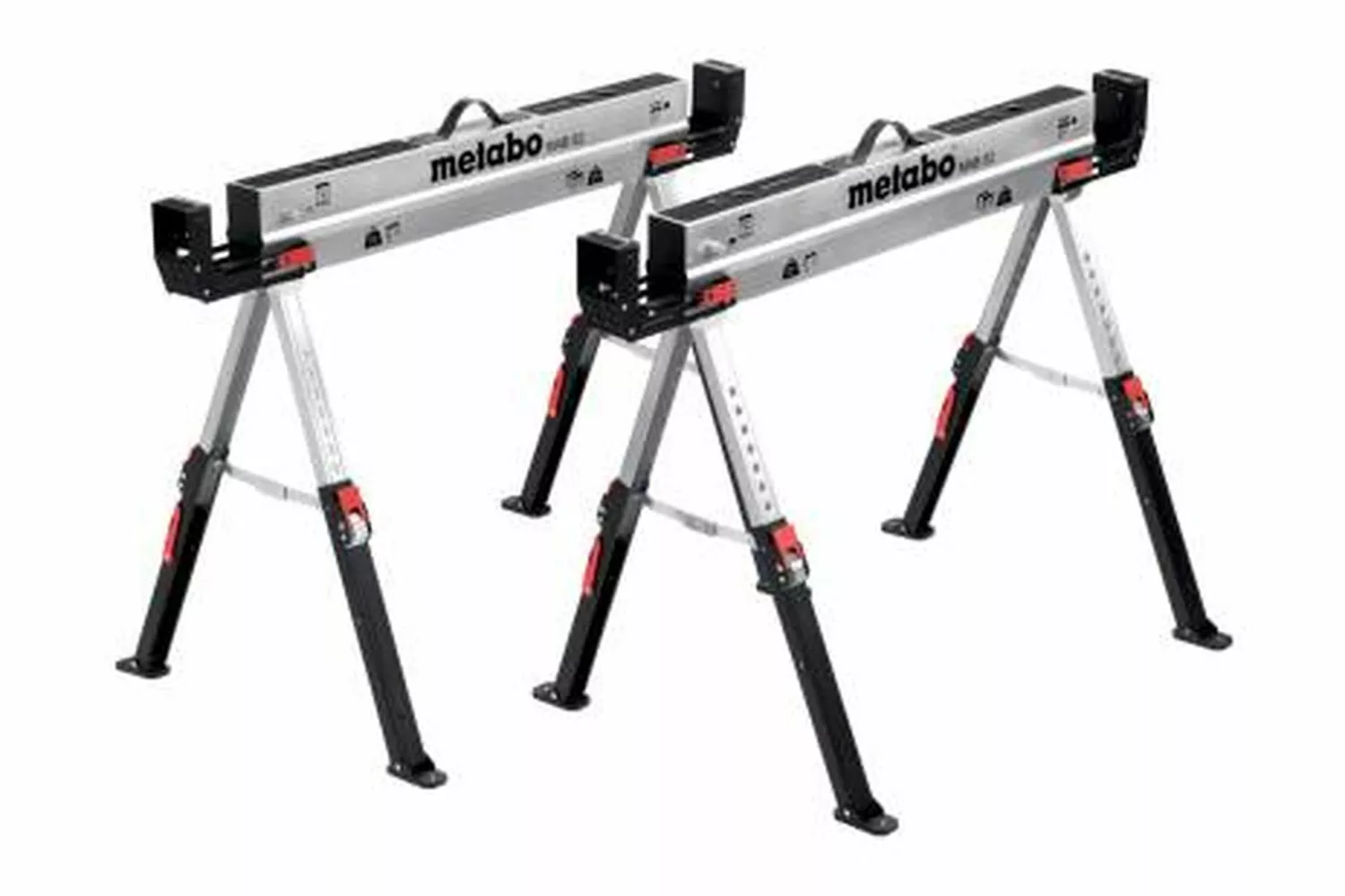 Metabo MAB 82 Jeu de tréteaux en acier - capacité de charge 590 kg (2 pièces)-image