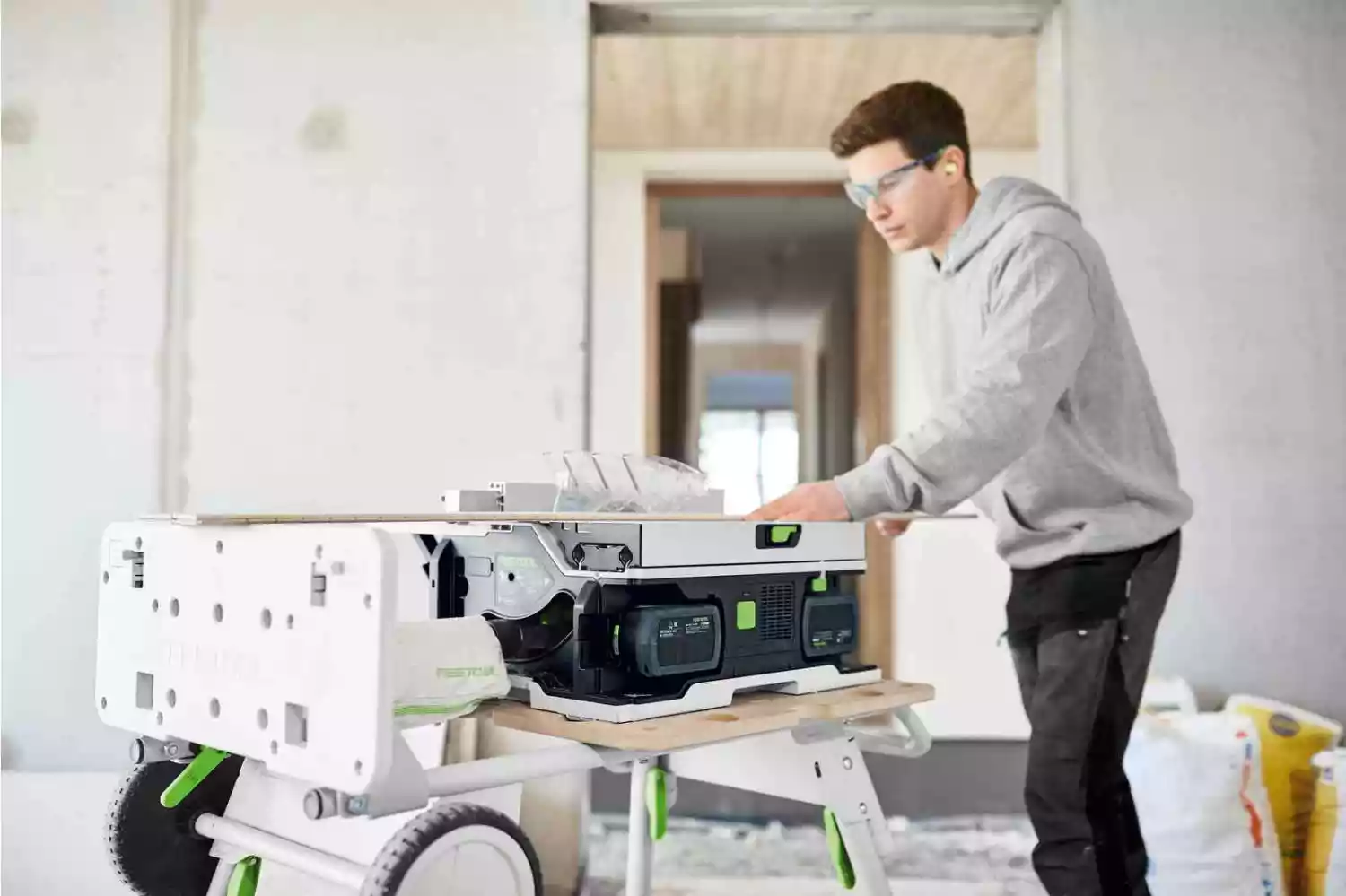 Festool CSC SYS 50 EBI-Basic 36V (2x18V) accu tafelcirkelzaag body incl. accessoires - 168mm-image