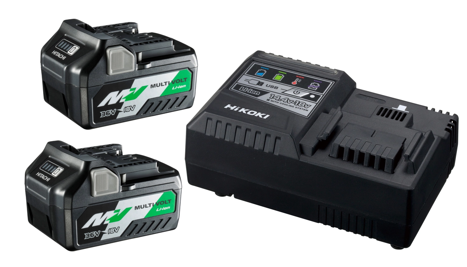 HiKOKI UC18YSL3WEZ BoosterPack 36V MultiVolt Li-ion accu starterset (2x 5.0Ah) + lader-image