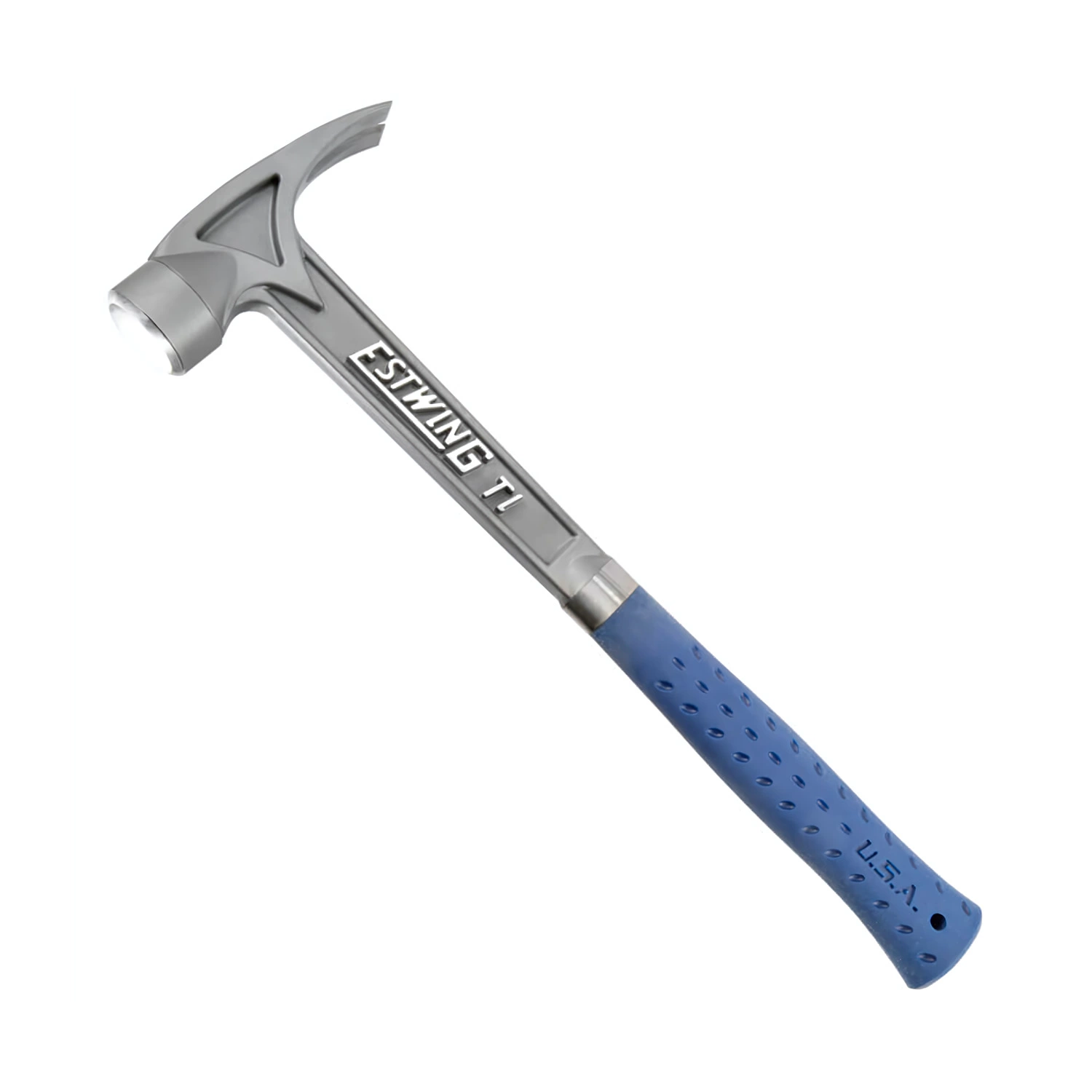 Estwing 02-45TIBL Rechte titanium klauwhamer - vinyl blauwe handgreep - 370 gram kopgewicht-image