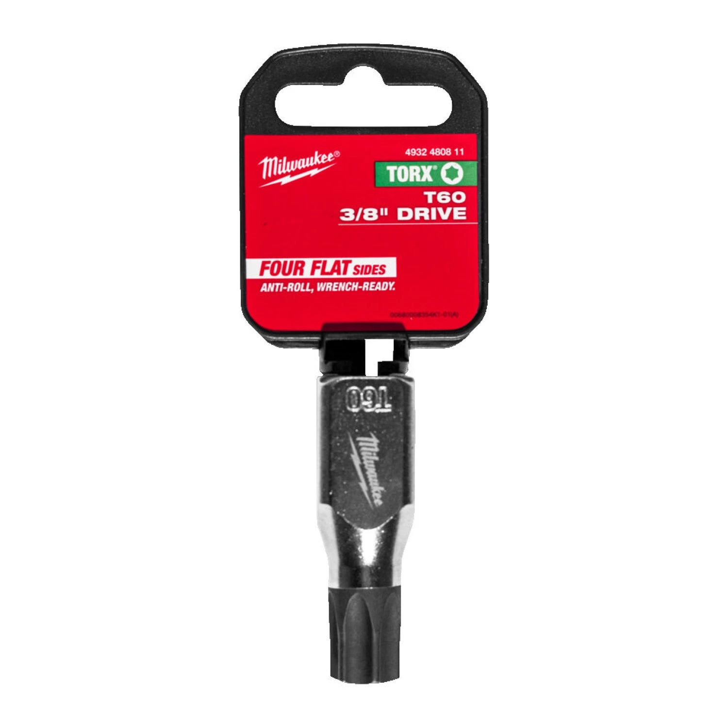 Milwaukee 4932480811 Douille à embout - 3/8" FOUR FLAT - Torx 60